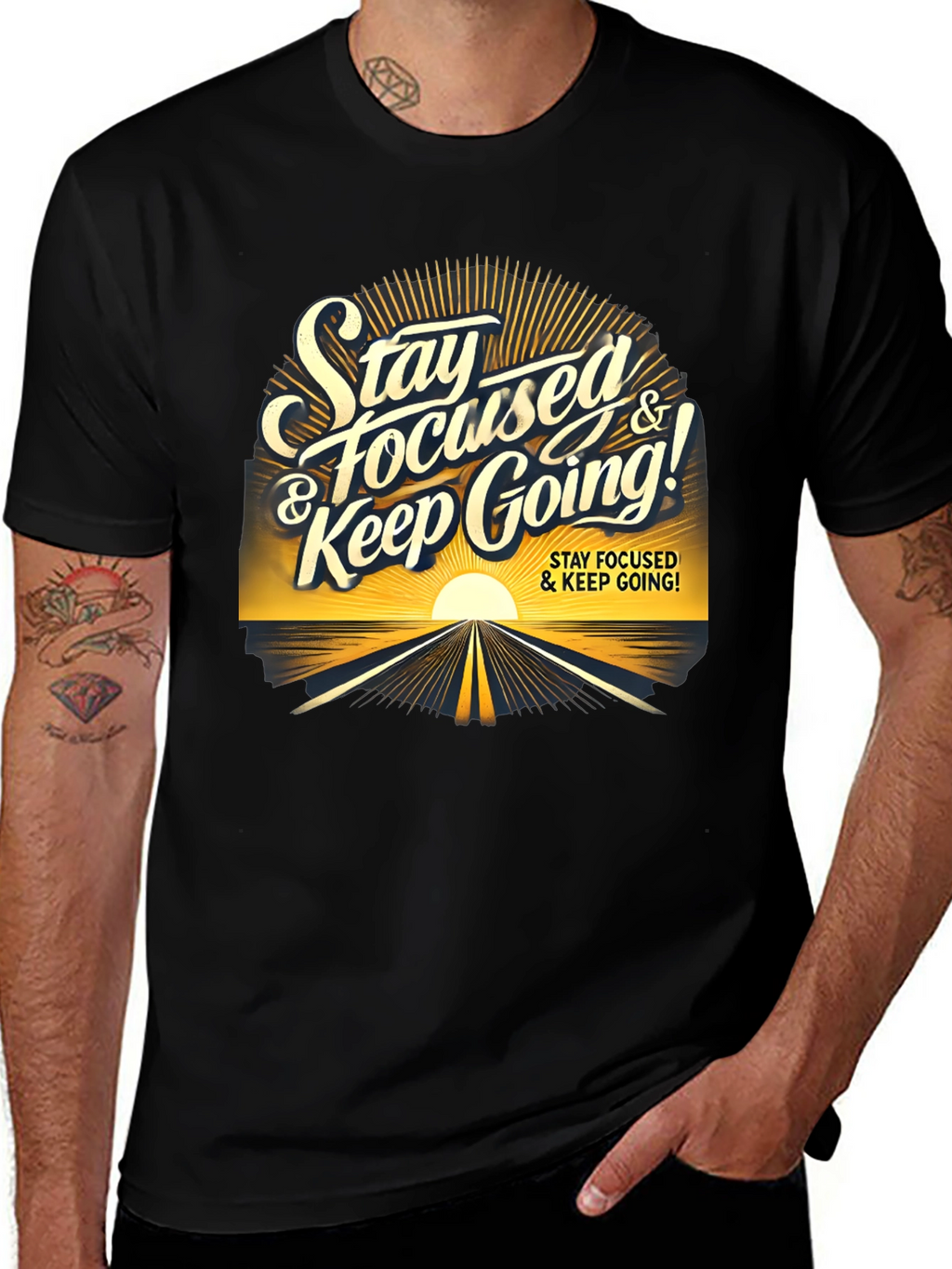 Stay Focused Graphic Tee - Motivation & Style