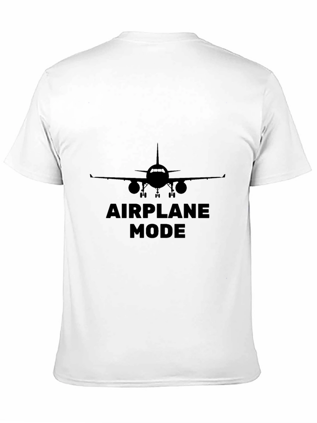 Airplane Mode Graphic Tee - Black Cotton T-Shirt