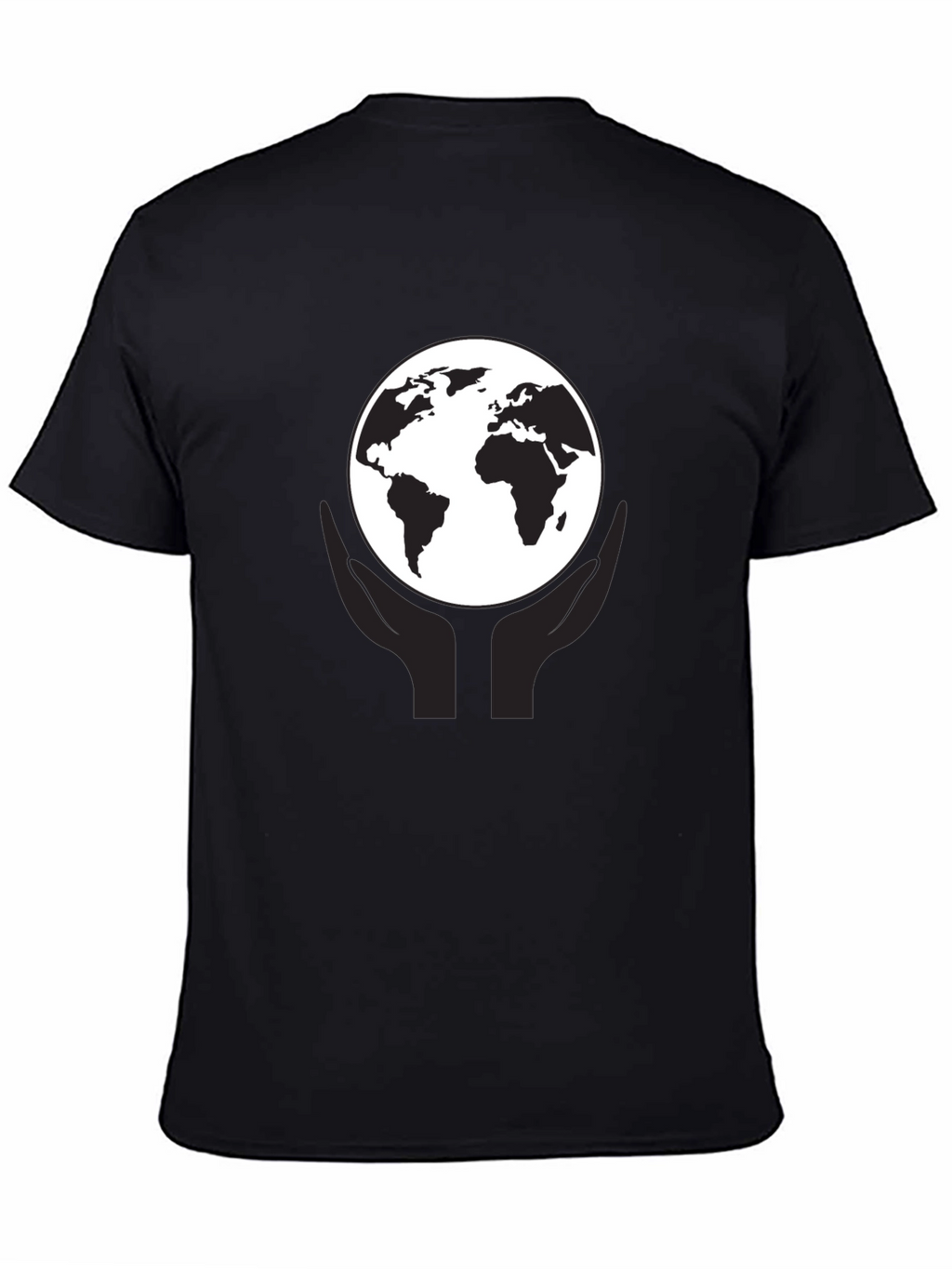Earth In Hand Graphic Tee - Black