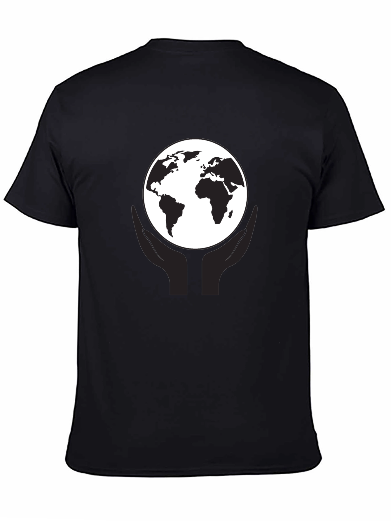 Earth In Hand Graphic Tee - Black