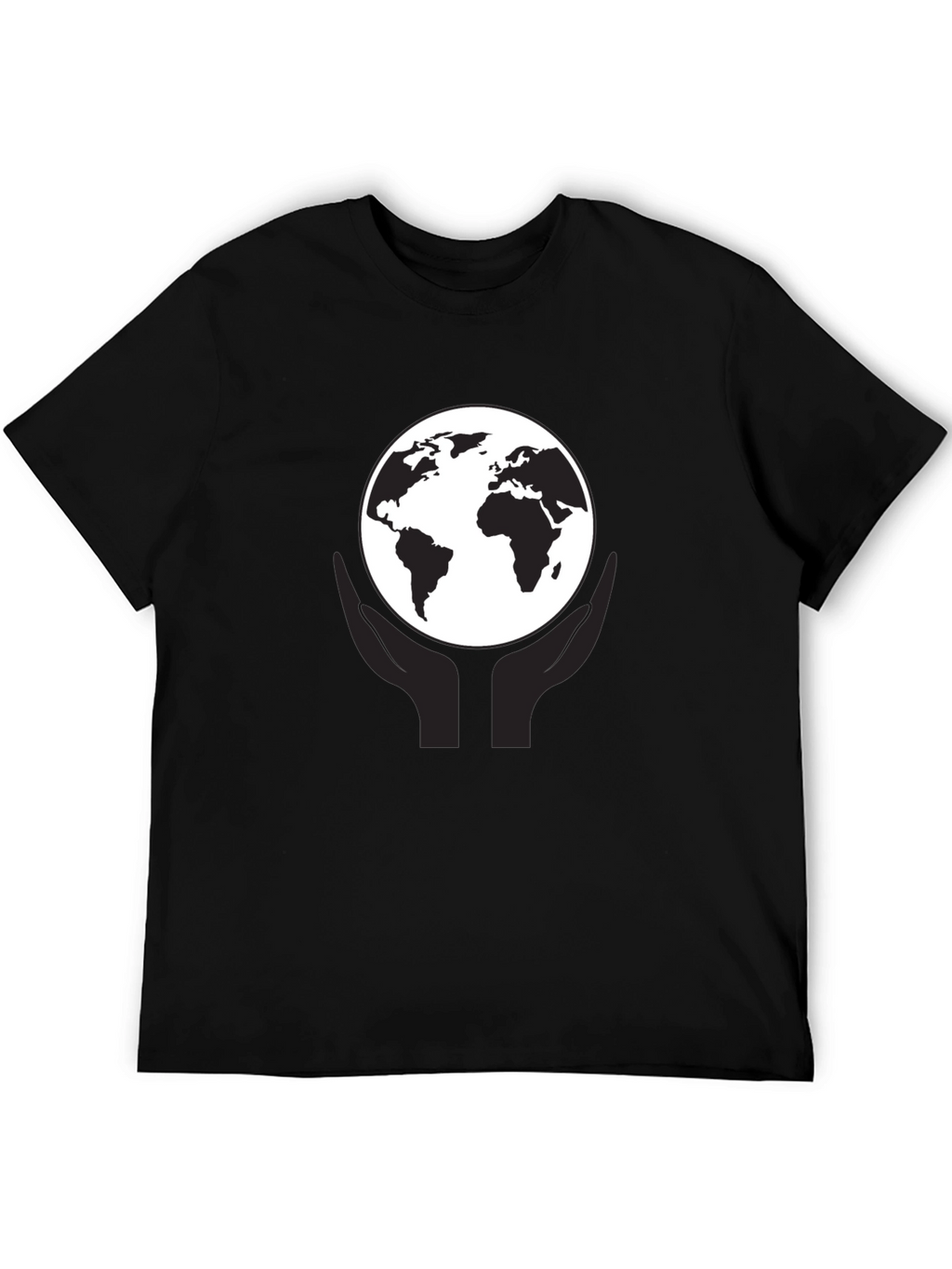 Earth In Hand Graphic Tee - Black