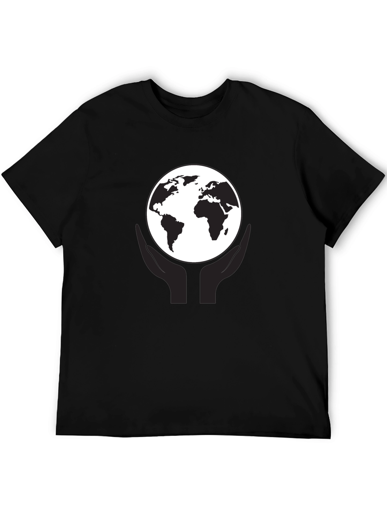 Earth In Hand Graphic Tee - Black