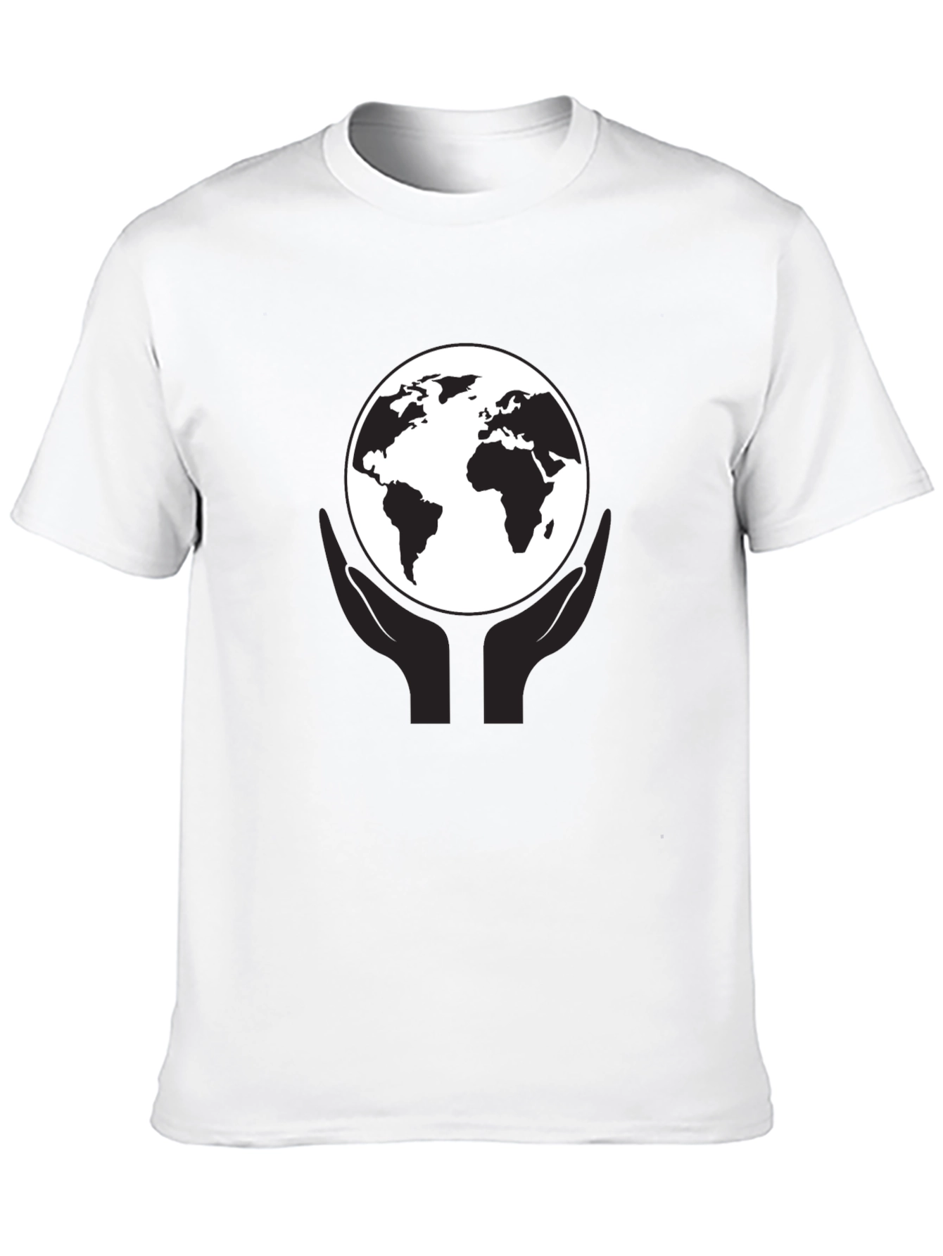 Earth In Hand Graphic Tee - Black
