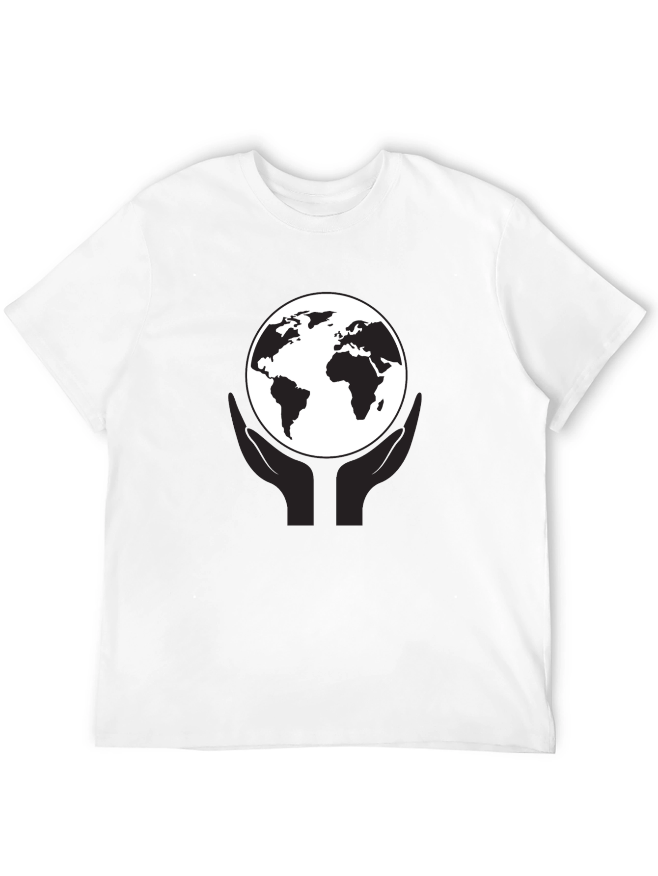 Earth In Hand Graphic Tee - Black