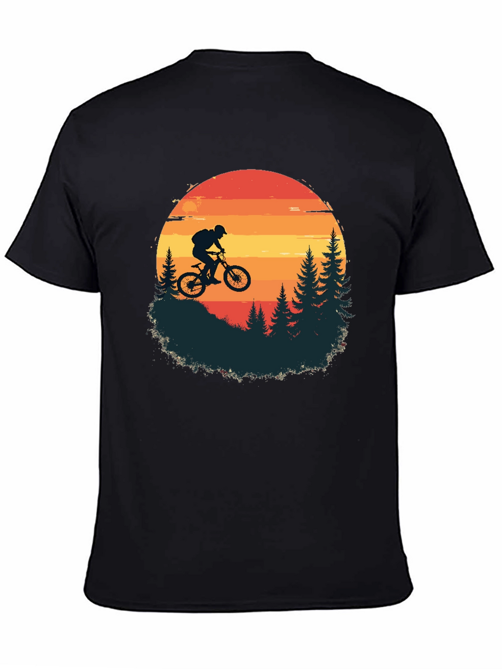 Mountain Biker Sunset T-Shirt - Adventure Awaits!