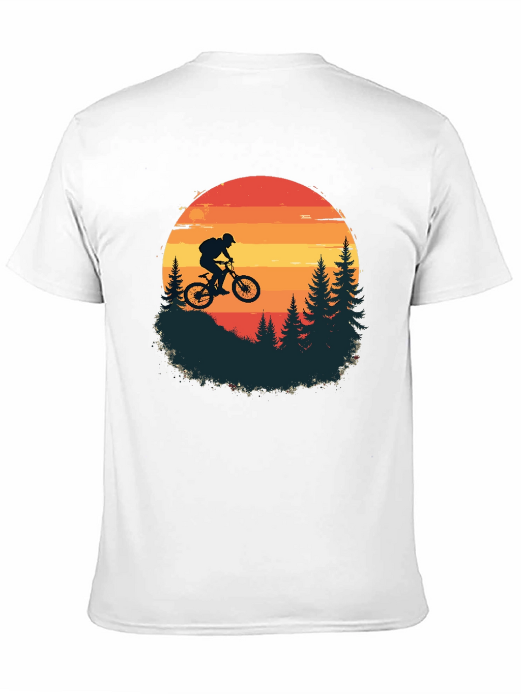 Mountain Biker Sunset T-Shirt - Adventure Awaits!