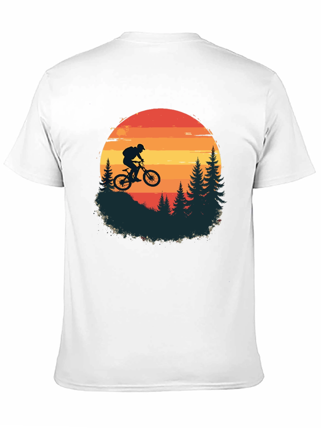 Mountain Biker Sunset T-Shirt - Adventure Awaits!