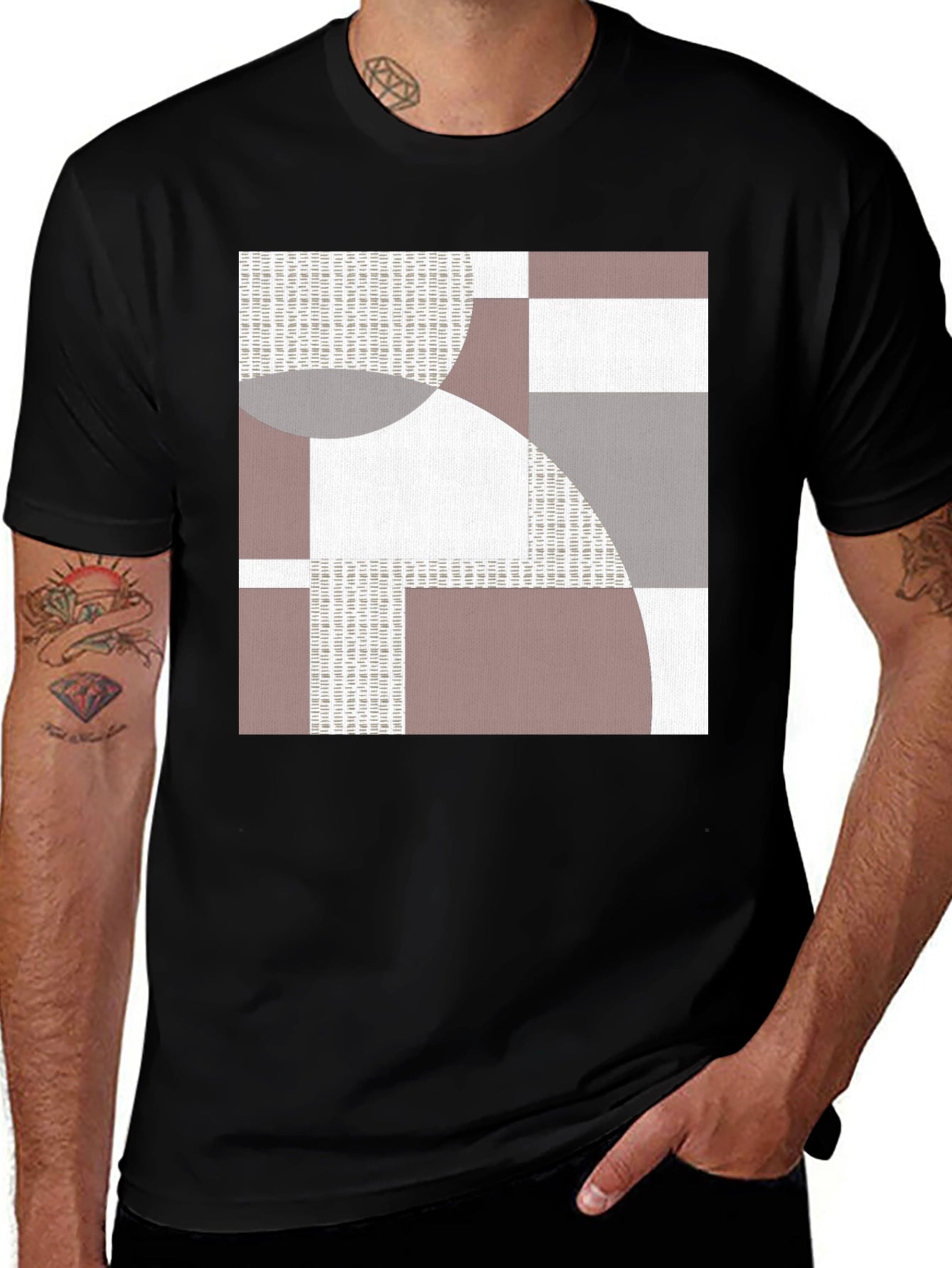 Abstract Geometric Graphic Print T-Shirt