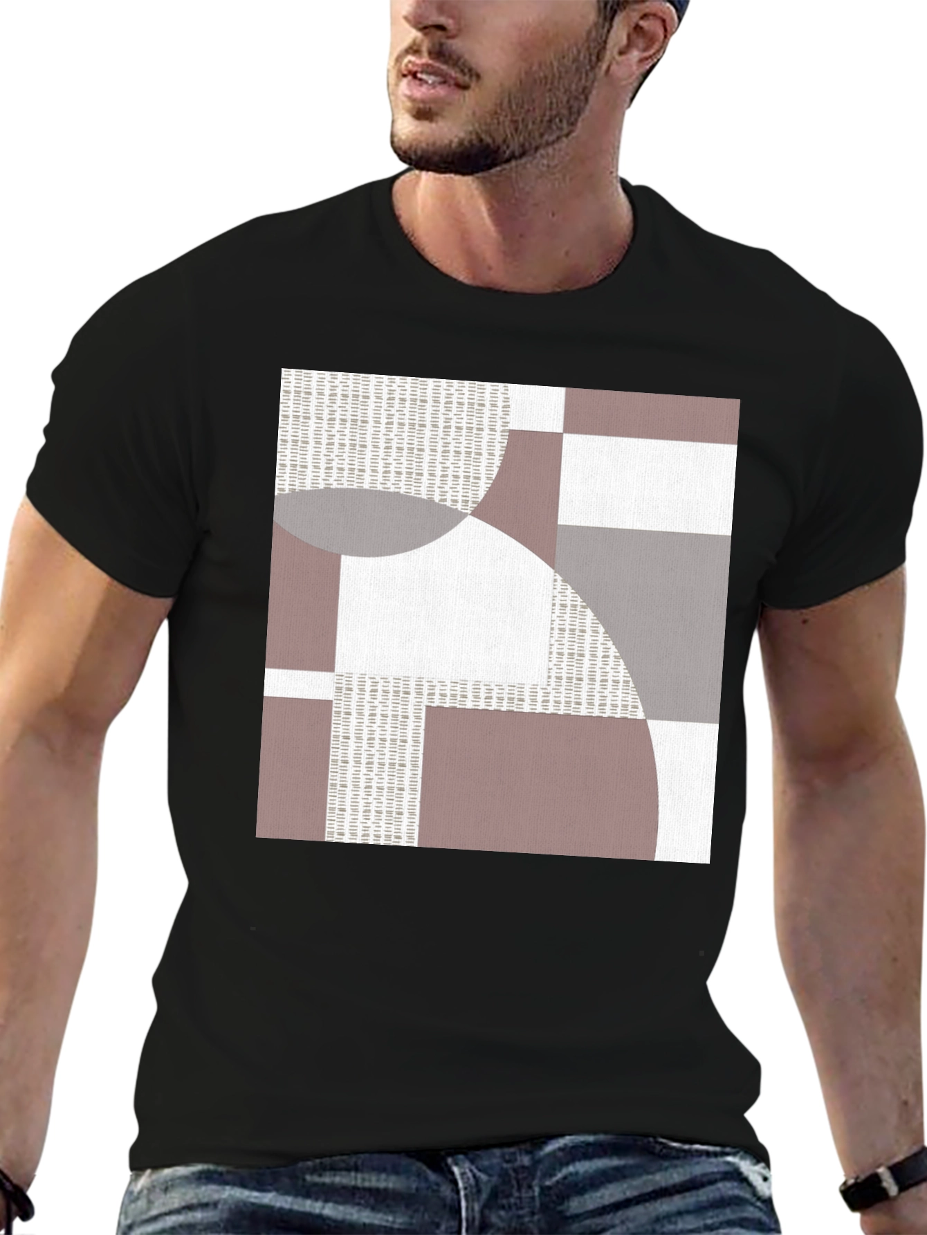 Abstract Geometric Graphic Print T-Shirt