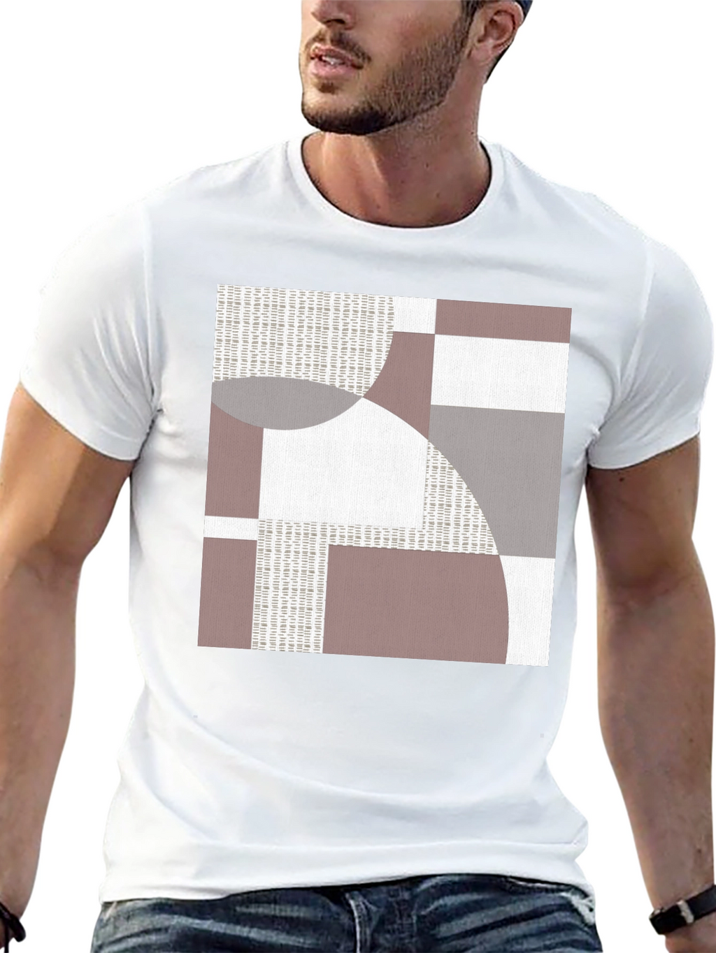 Abstract Geometric Graphic Print T-Shirt