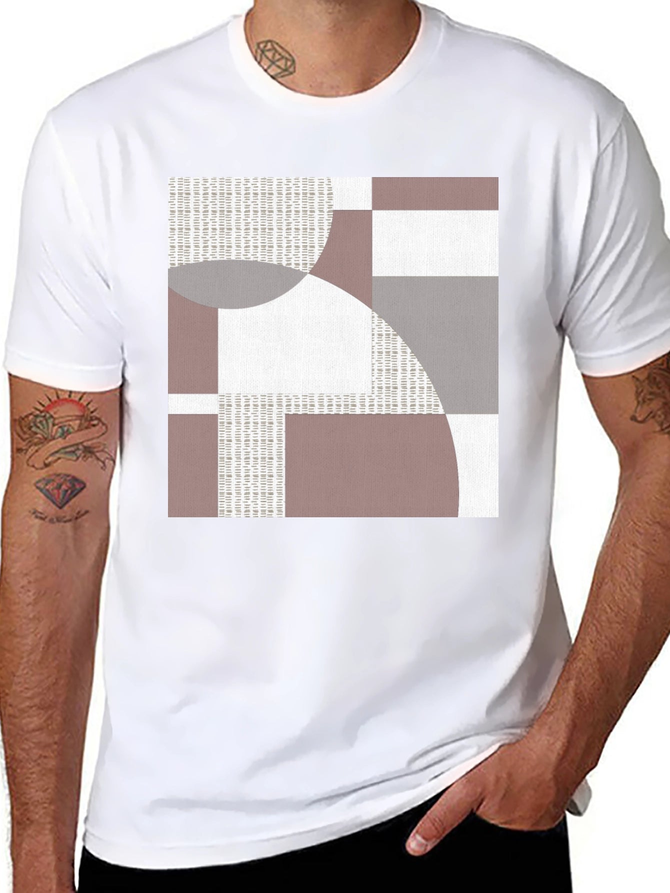Abstract Geometric Graphic Print T-Shirt