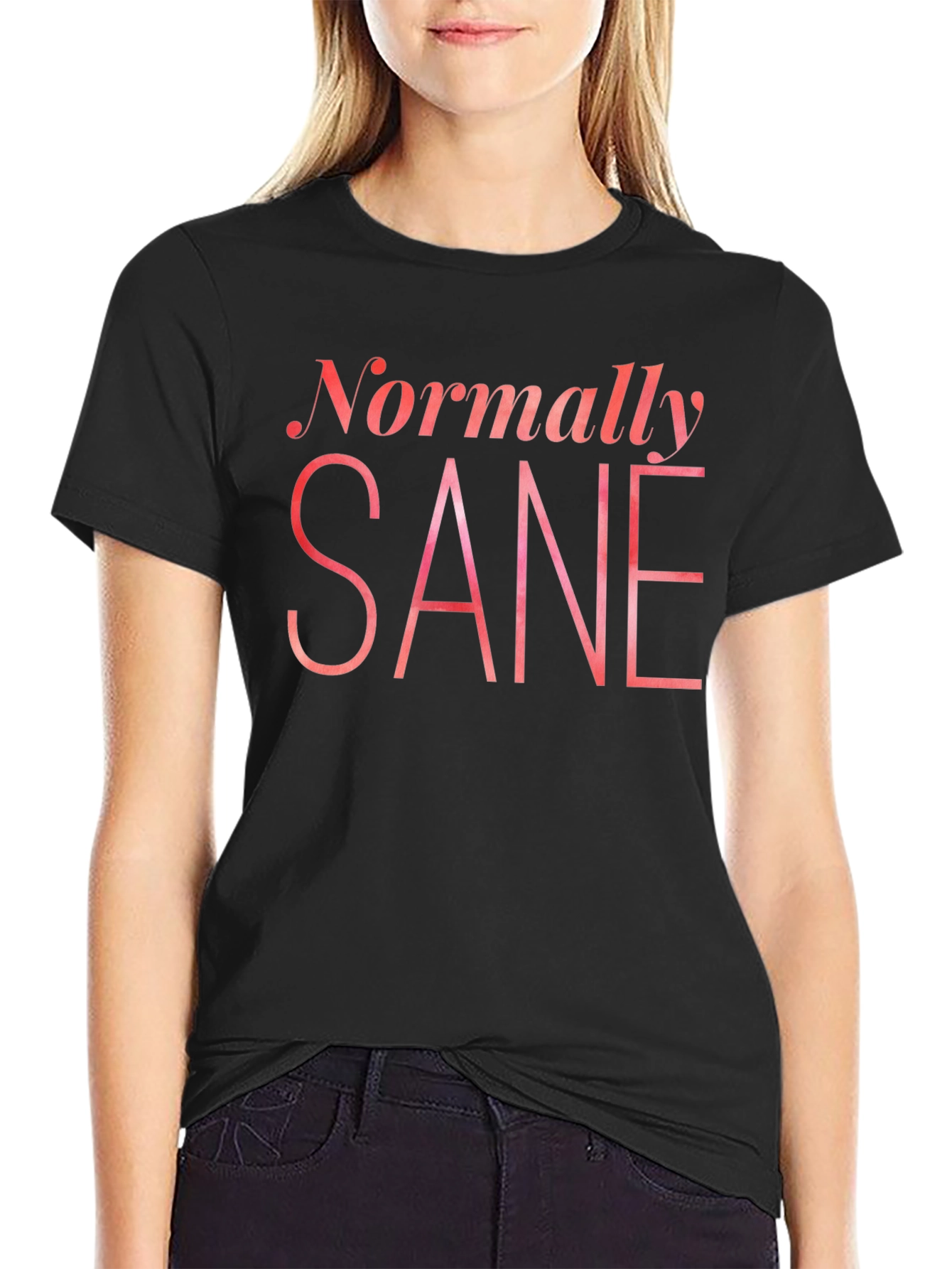 Normally Sane Graphic Tee - Black Cotton T-Shirt