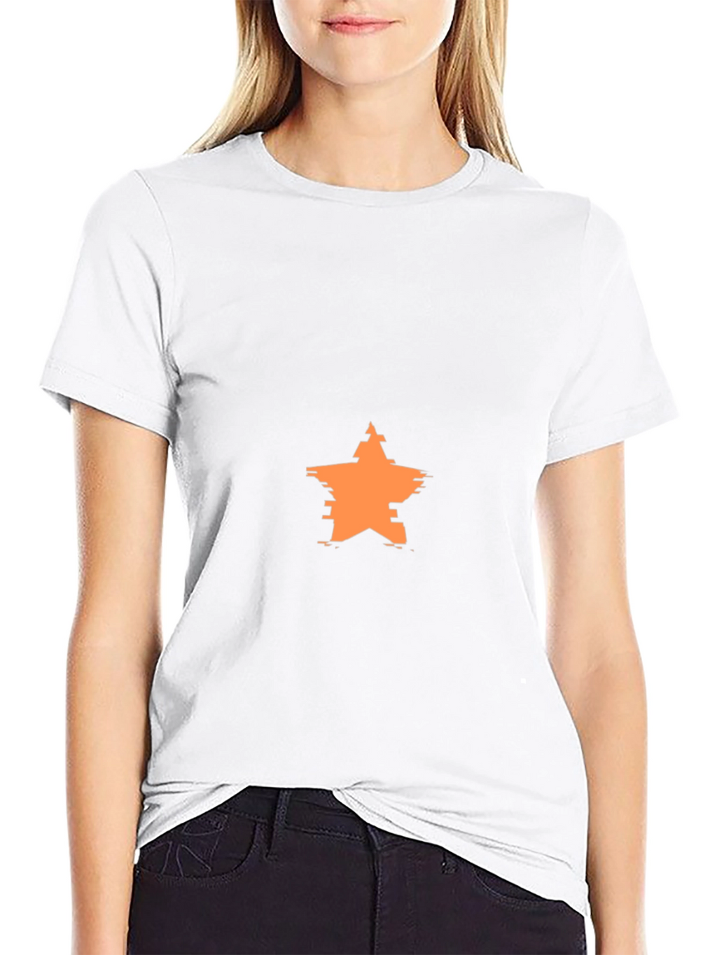 Modern Star Graphic Black T-Shirt