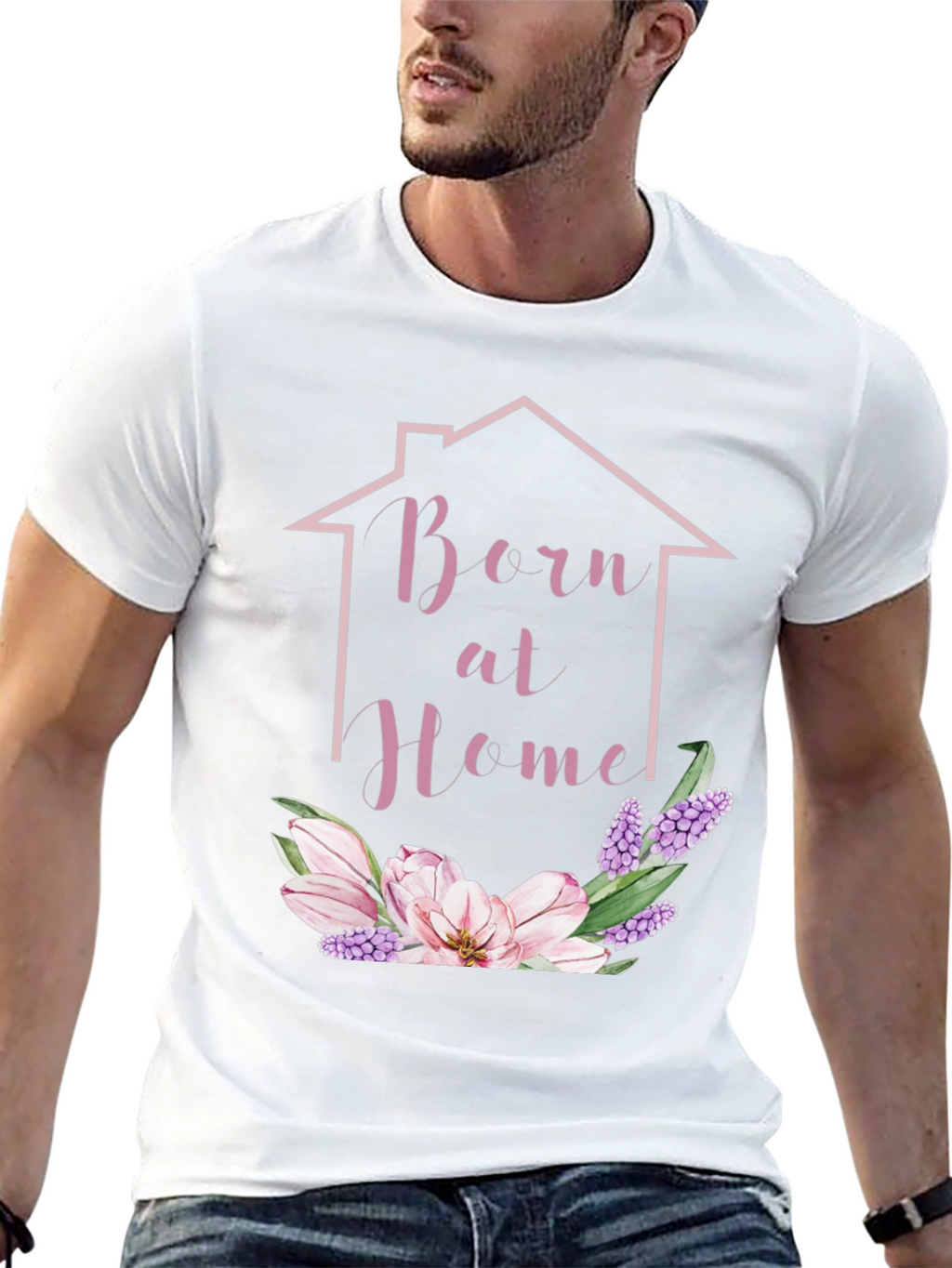 Born at Home Floral T-Shirt
