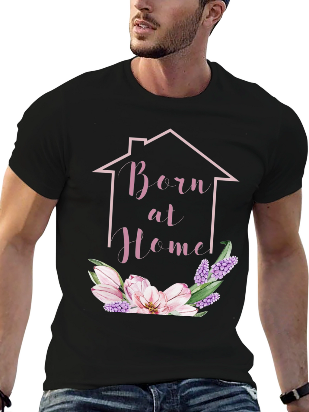 Born at Home Floral T-Shirt