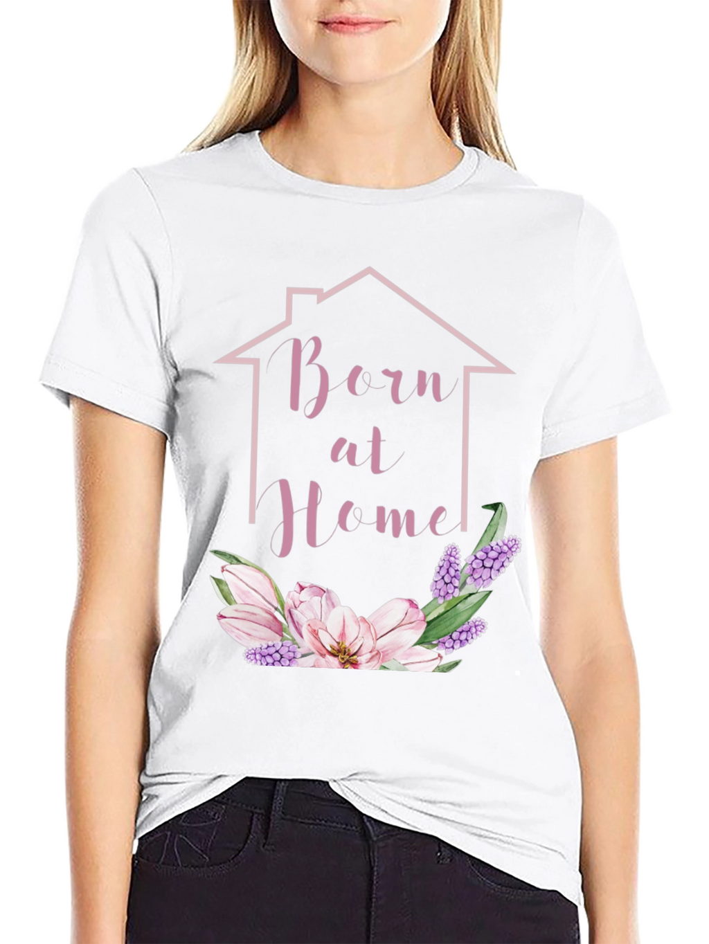 Born at Home Floral T-Shirt