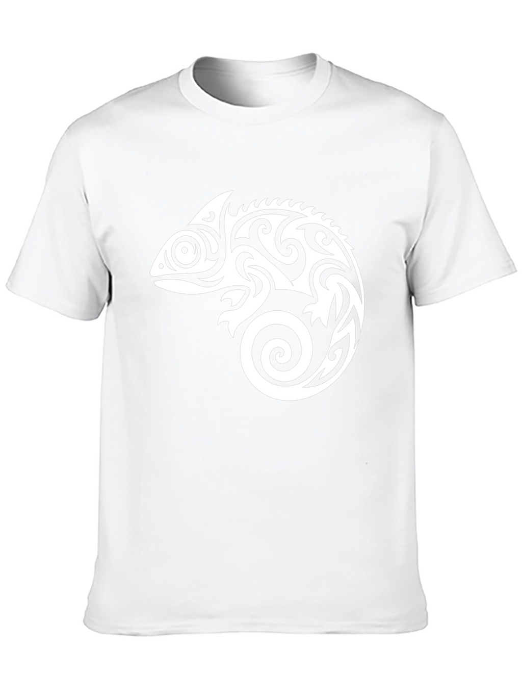 Tribal Chameleon Graphic Tee - Black T-Shirt