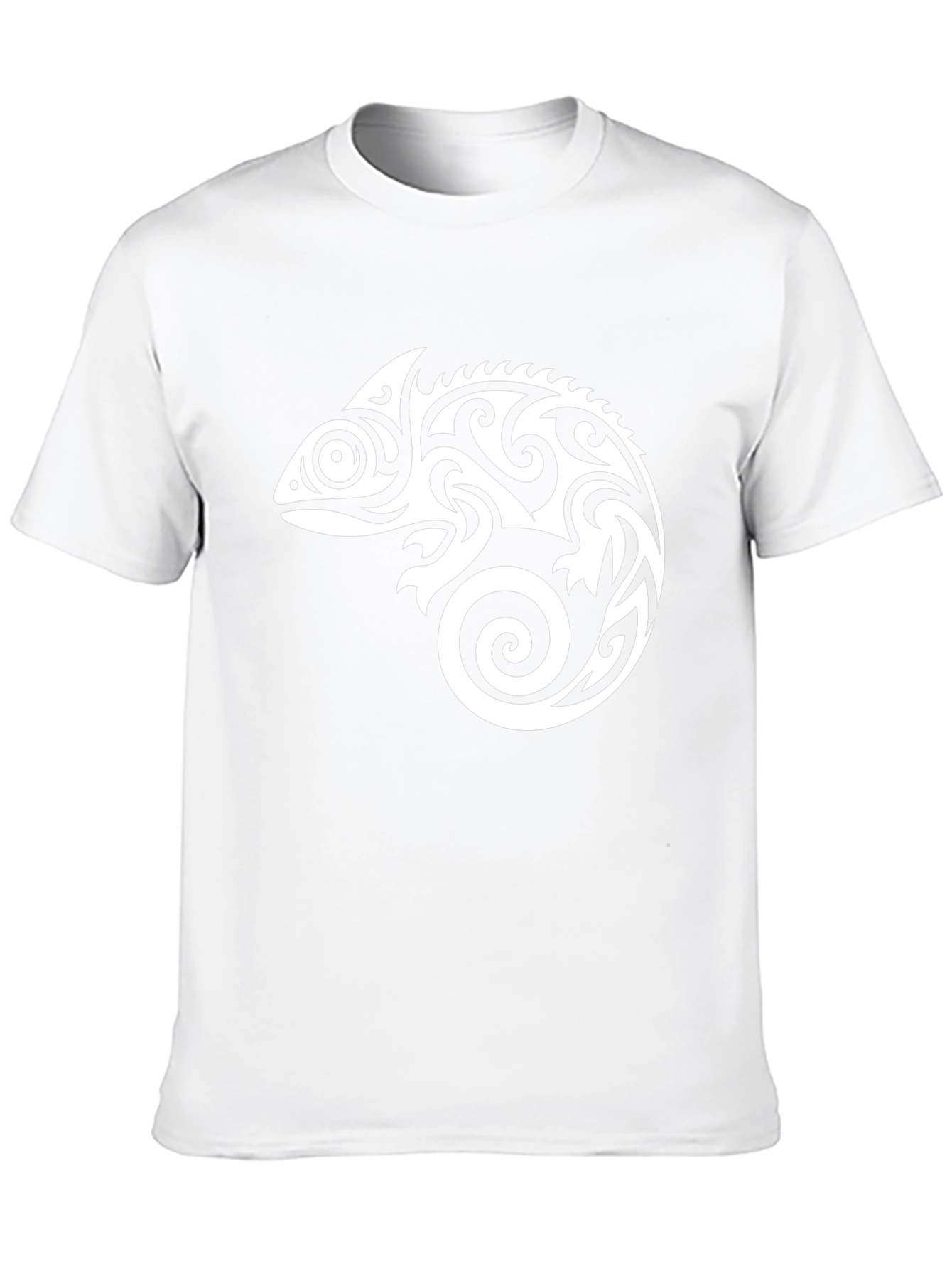 Tribal Chameleon Graphic Tee - Black T-Shirt