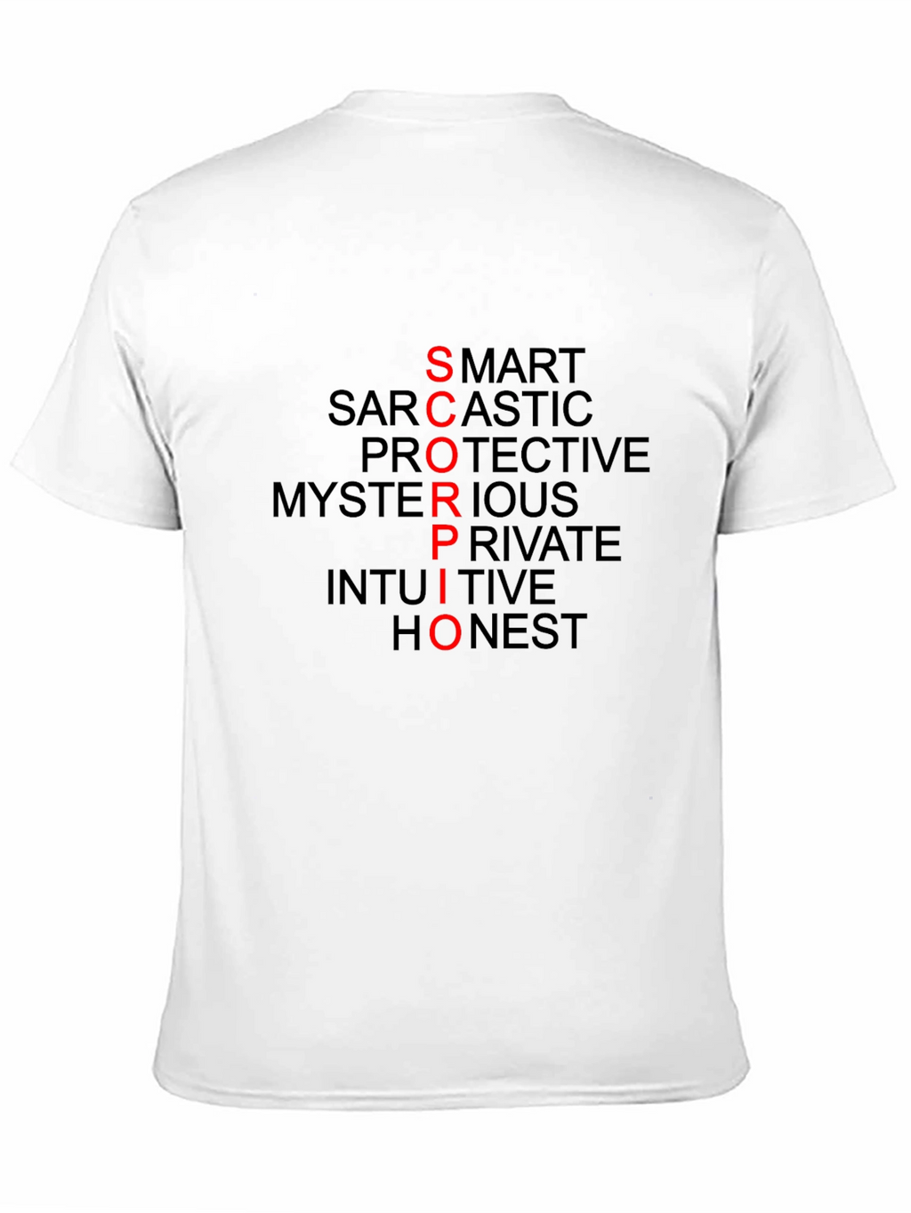 Scorpio Zodiac Sign Mens Black T-Shirt