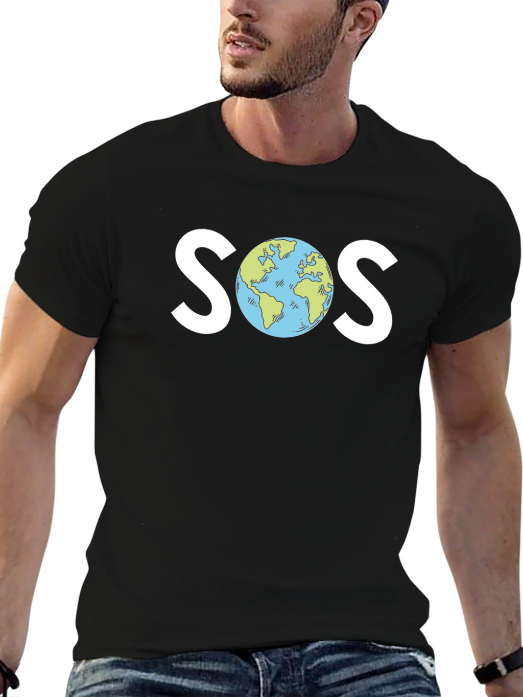 SOS Earth Graphic T-Shirt - Save Our Planet Tee