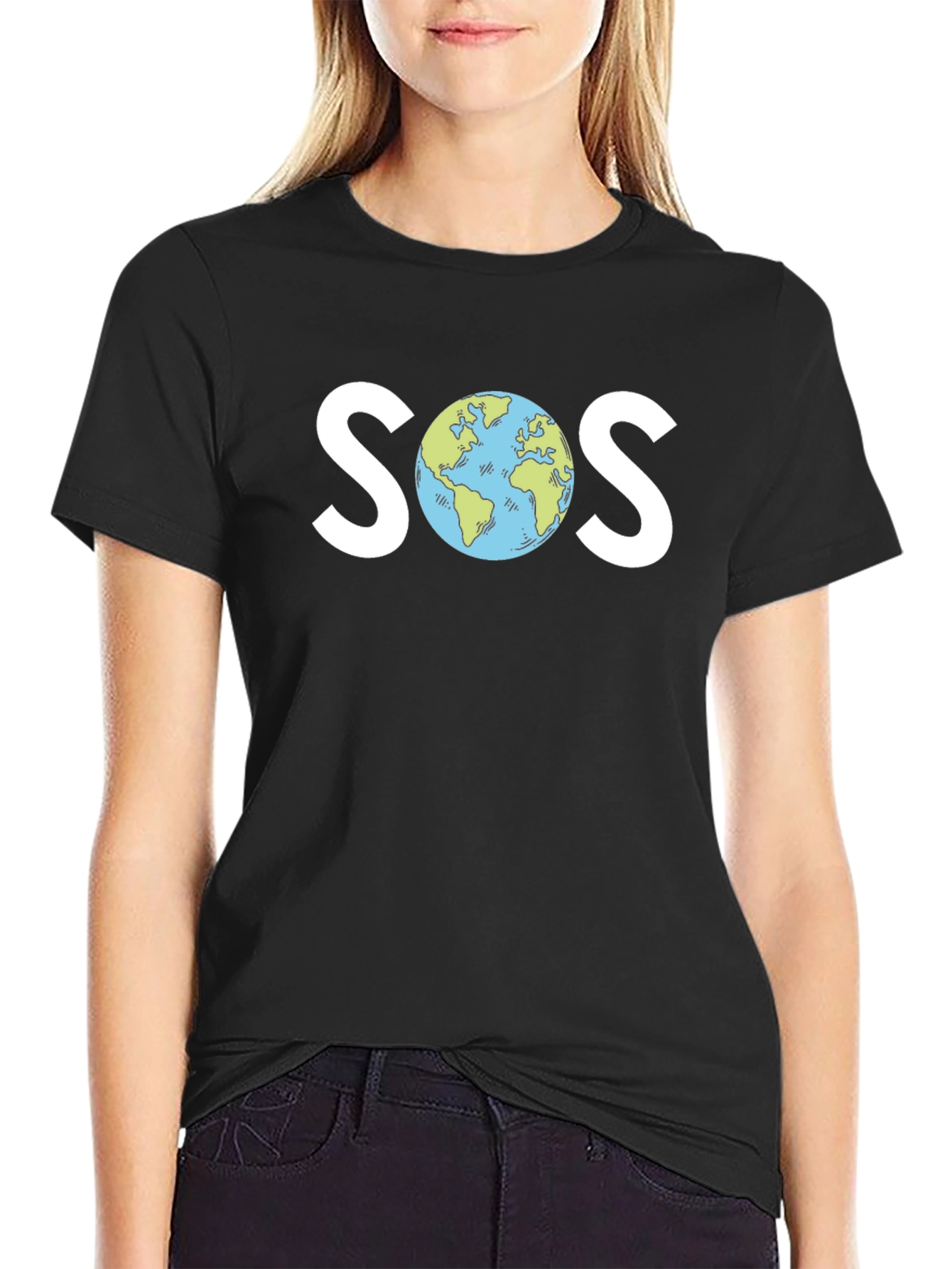 SOS Earth Graphic T-Shirt - Save Our Planet Tee