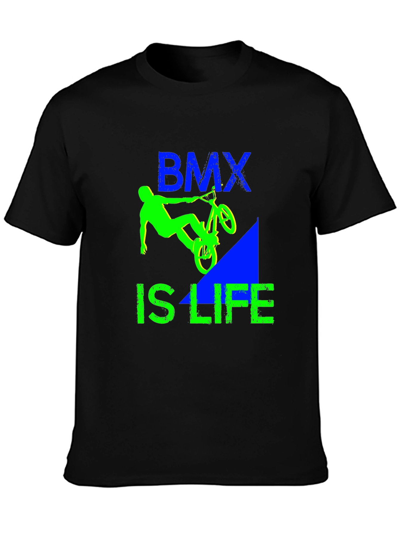 BMX is Life Graphic Tee - Black Cotton Blend Casual Shirt