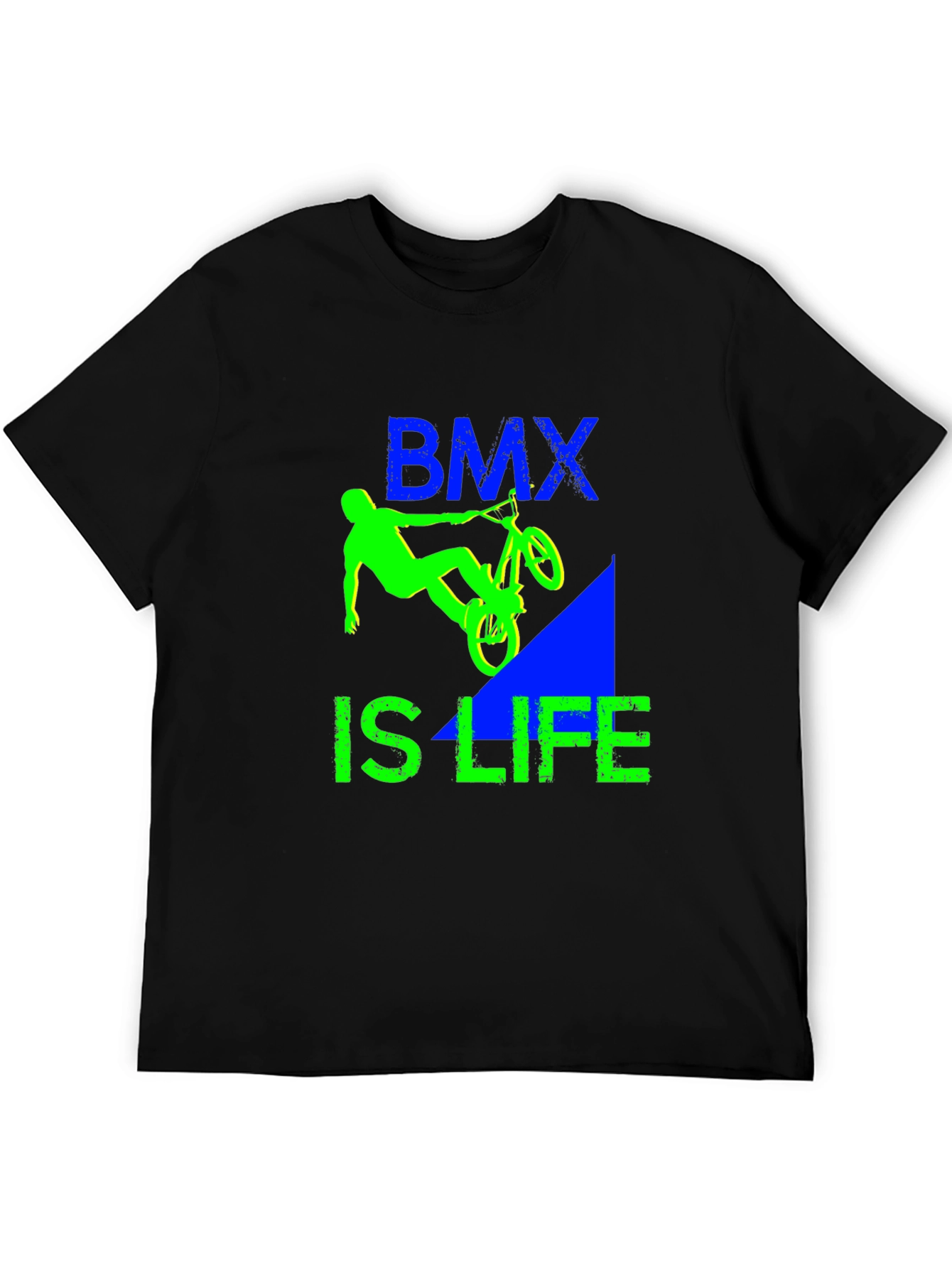 BMX is Life Graphic Tee - Black Cotton Blend Casual Shirt