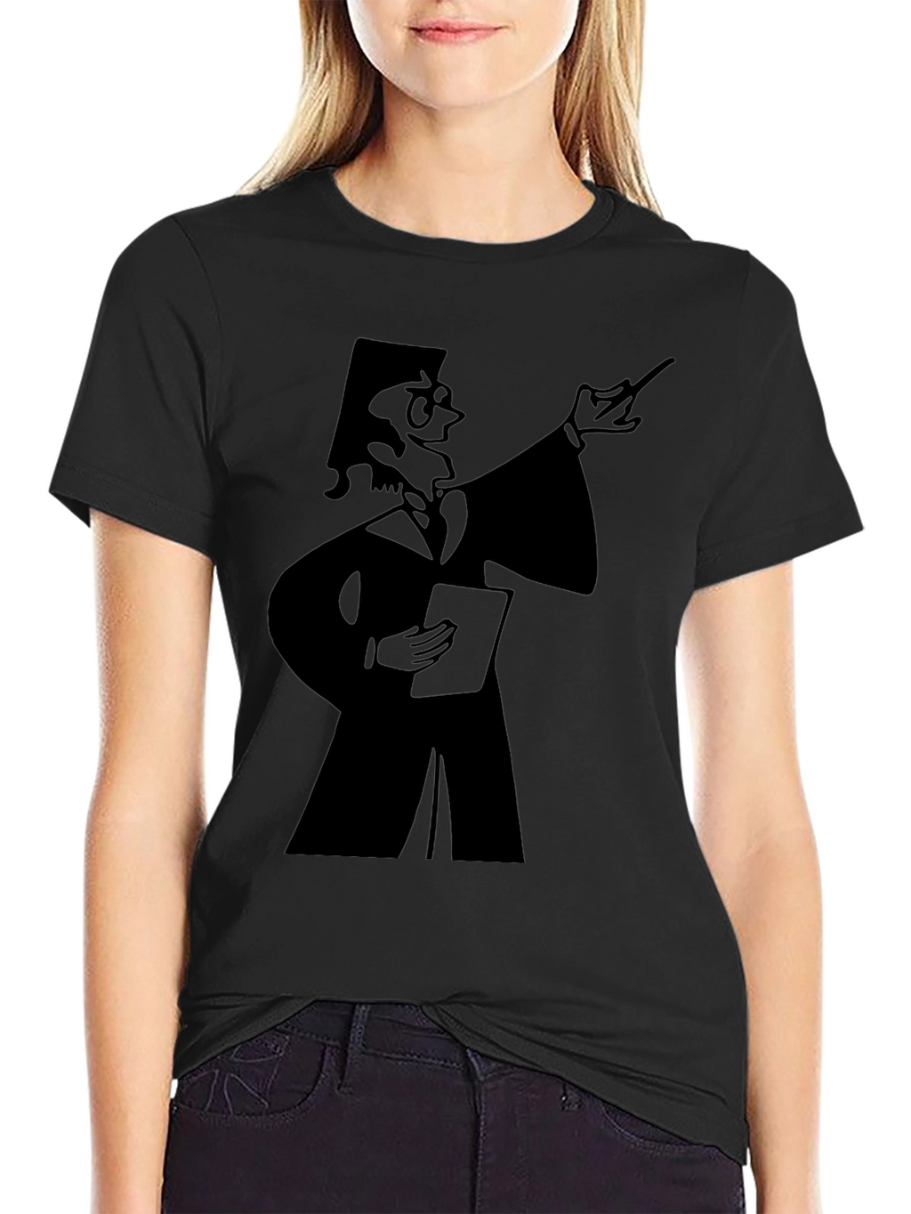 Professor Graphic Tee - Black Cotton T-Shirt