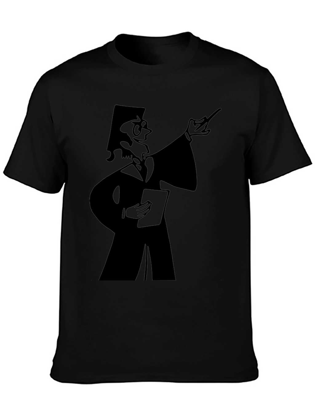 Professor Graphic Tee - Black Cotton T-Shirt