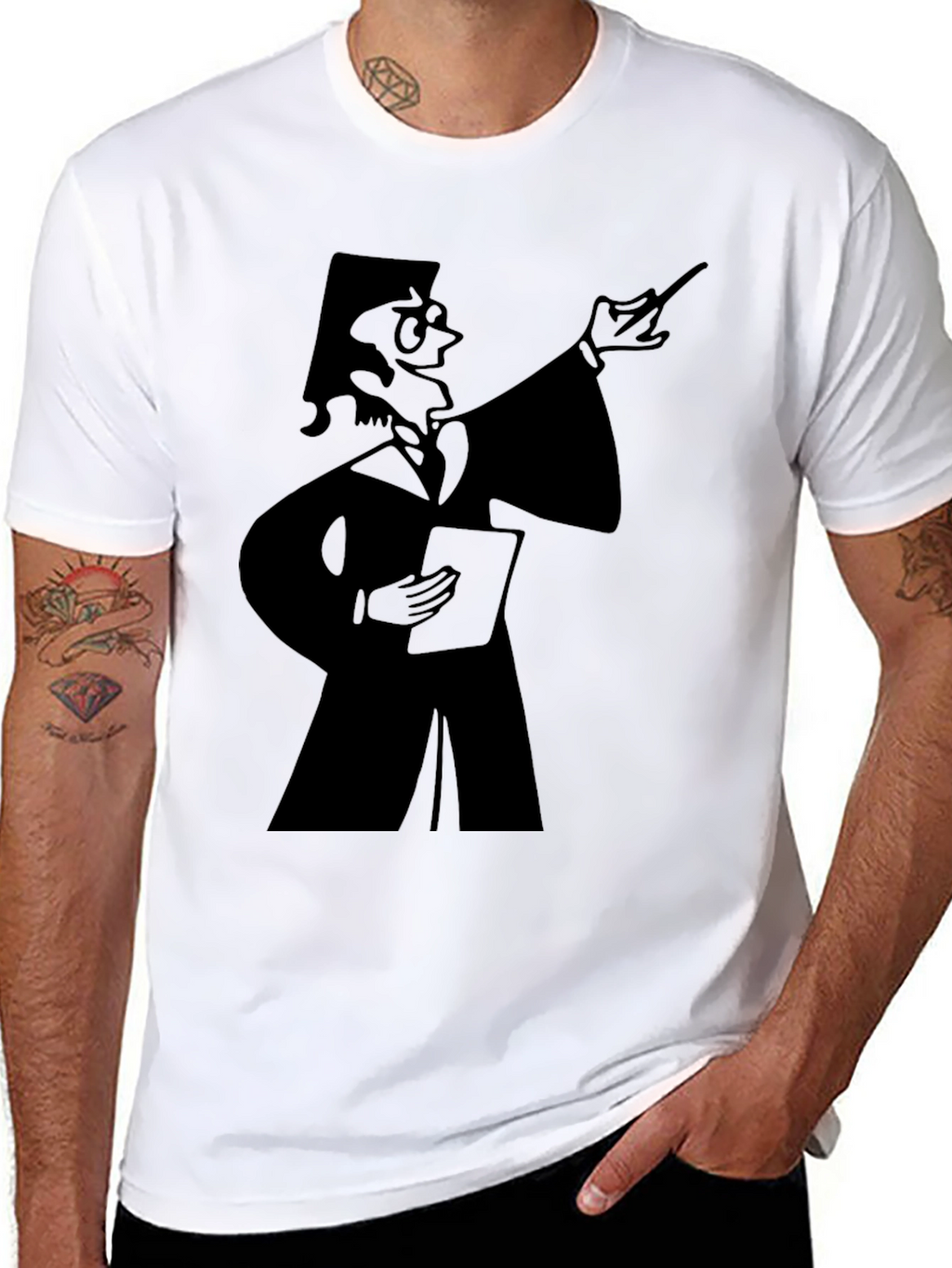 Professor Graphic Tee - Black Cotton T-Shirt