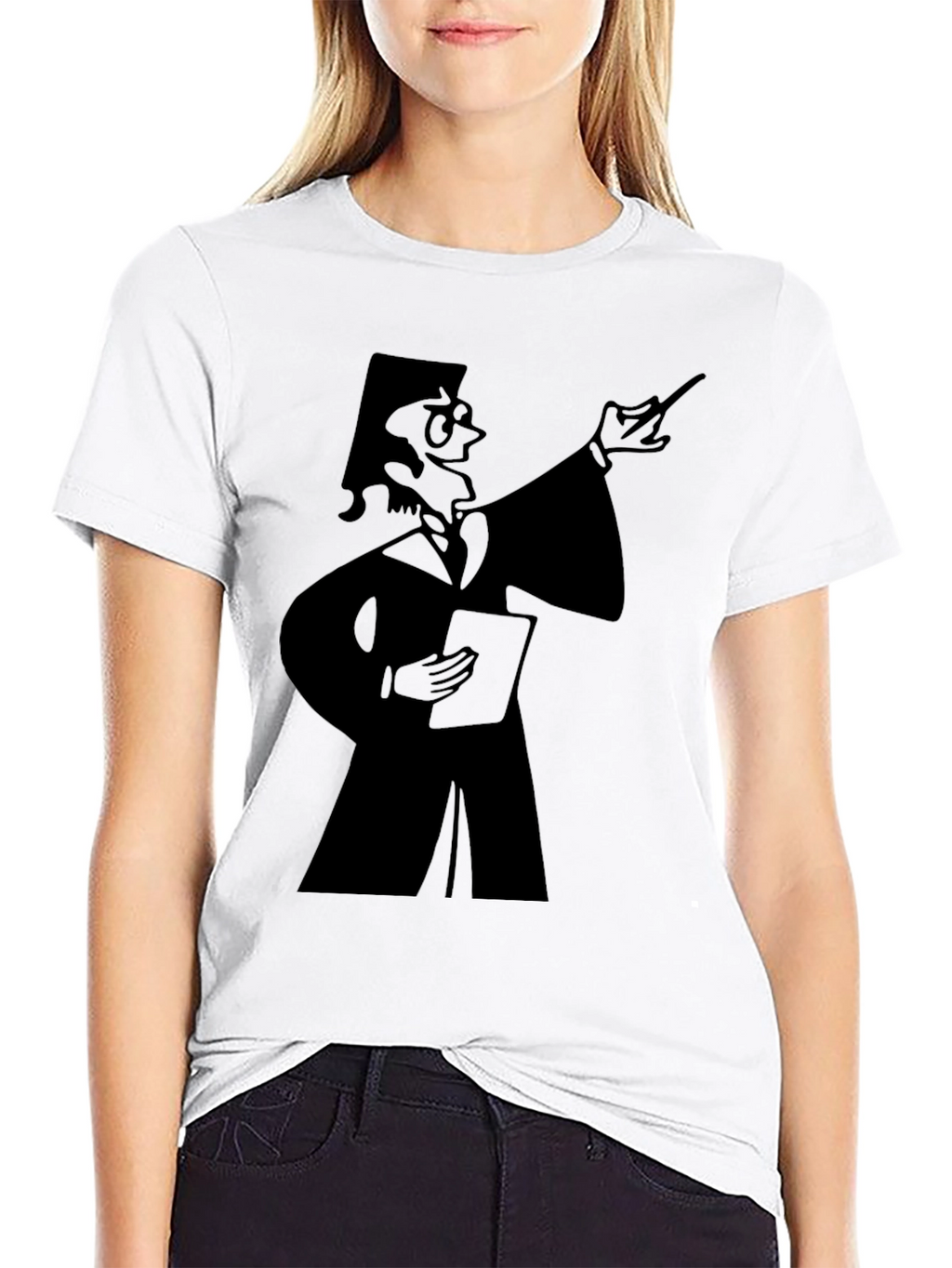 Professor Graphic Tee - Black Cotton T-Shirt