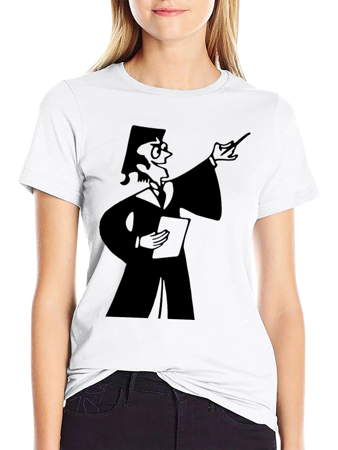 Professor Graphic Tee - Black Cotton T-Shirt