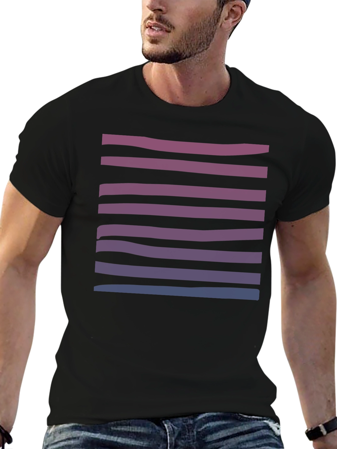 Striped Gradient Tee - Stylish Casual Wear