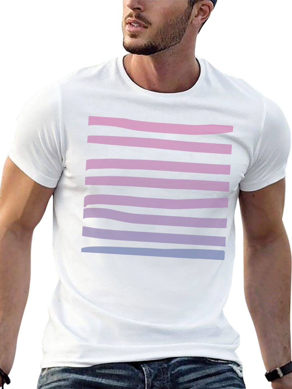 Striped Gradient Tee - Stylish Casual Wear