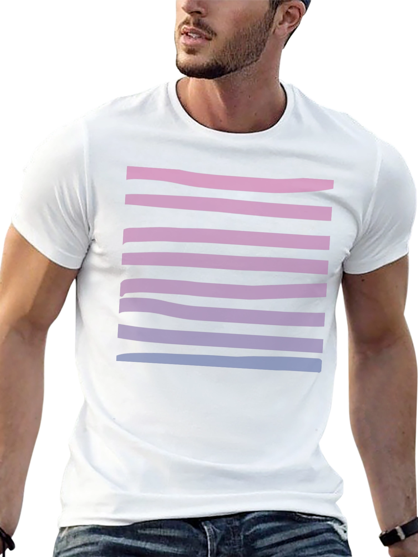 Striped Gradient Tee - Stylish Casual Wear