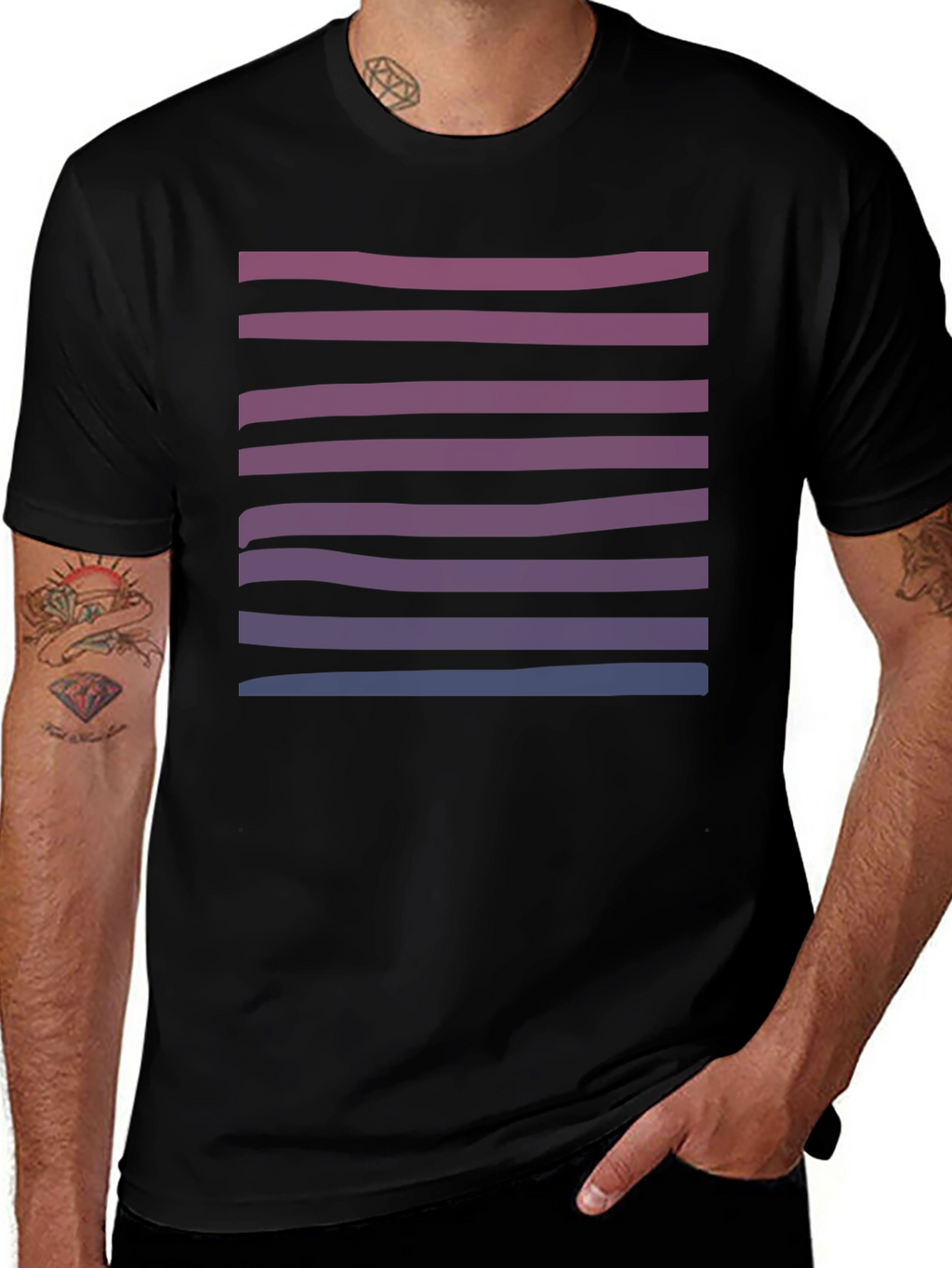 Striped Gradient Tee - Stylish Casual Wear