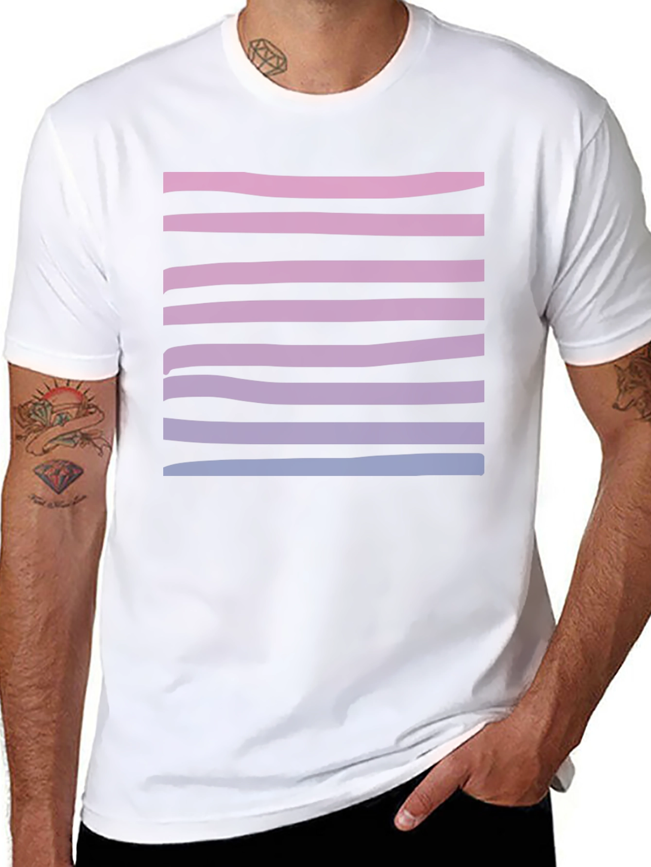 Striped Gradient Tee - Stylish Casual Wear