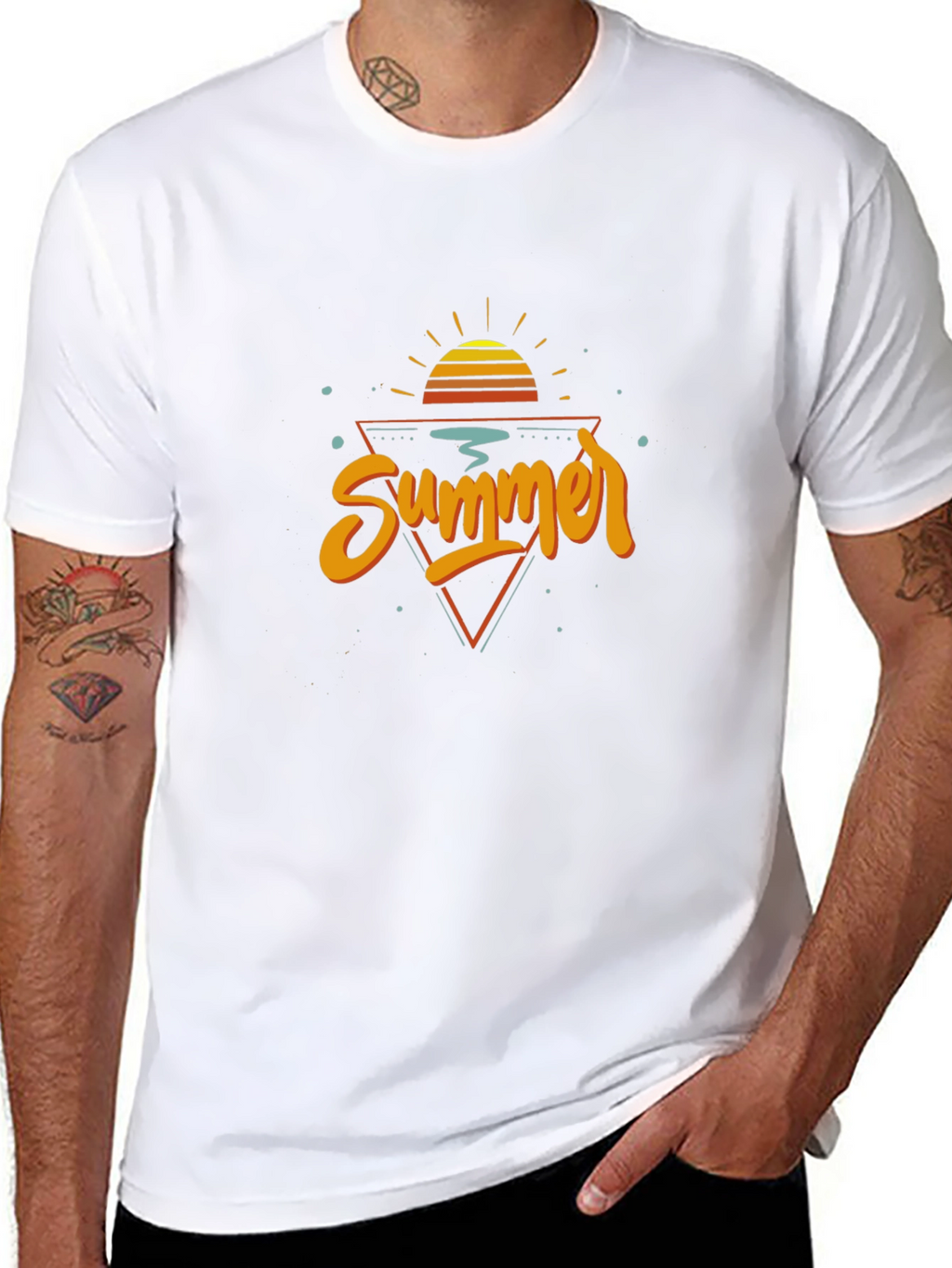 Summer Graphic T-Shirt - Retro Sunset Design