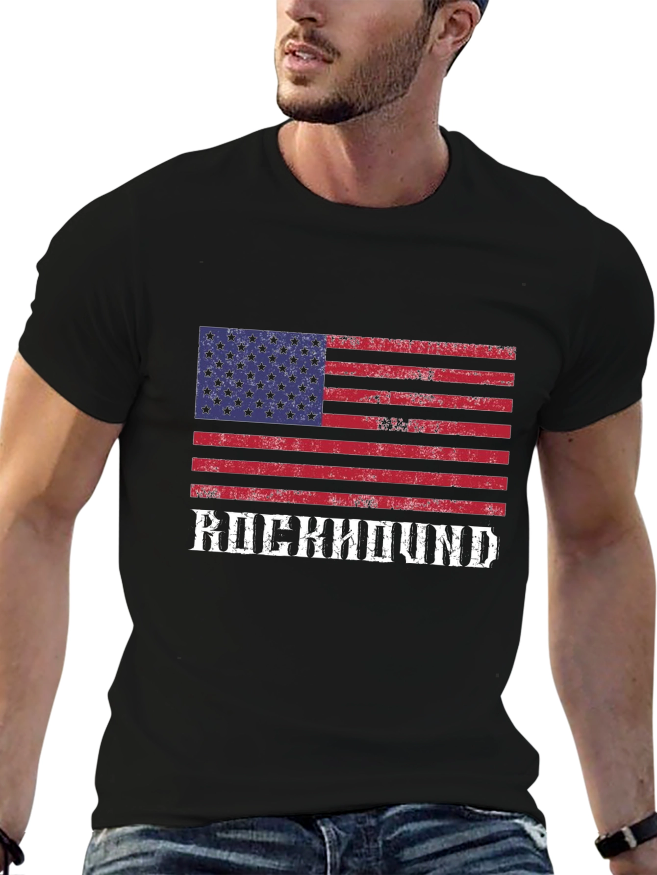 Rockhound American Flag Graphic T-Shirt