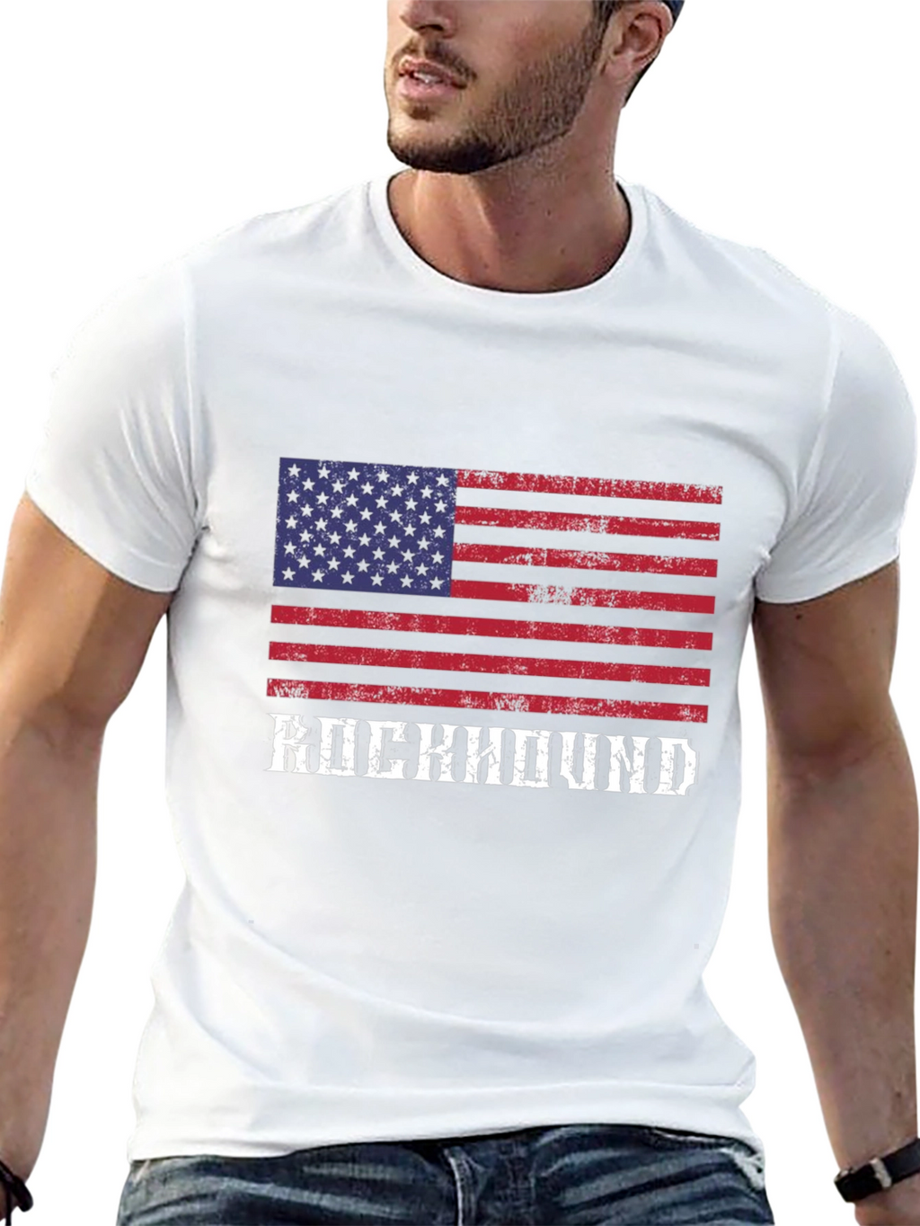Rockhound American Flag Graphic T-Shirt