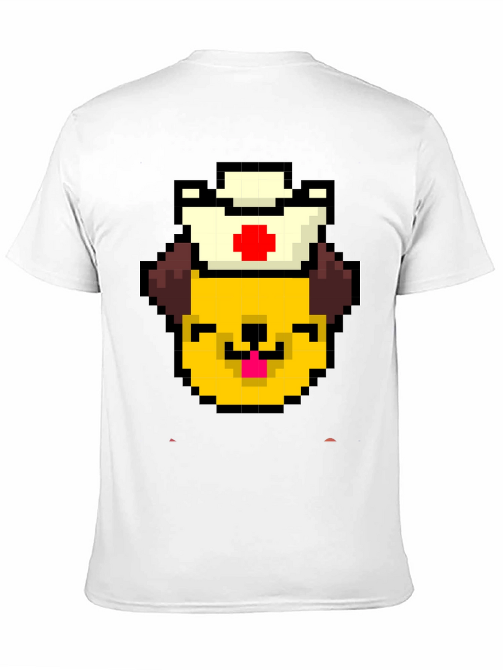 Pixel Dog Nurse Black T-Shirt