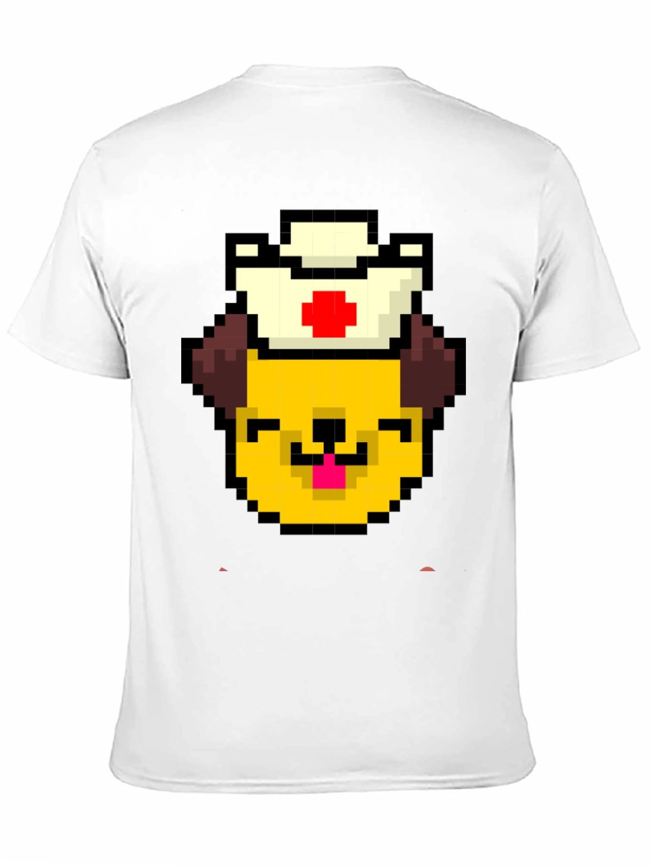 Pixel Dog Nurse Black T-Shirt