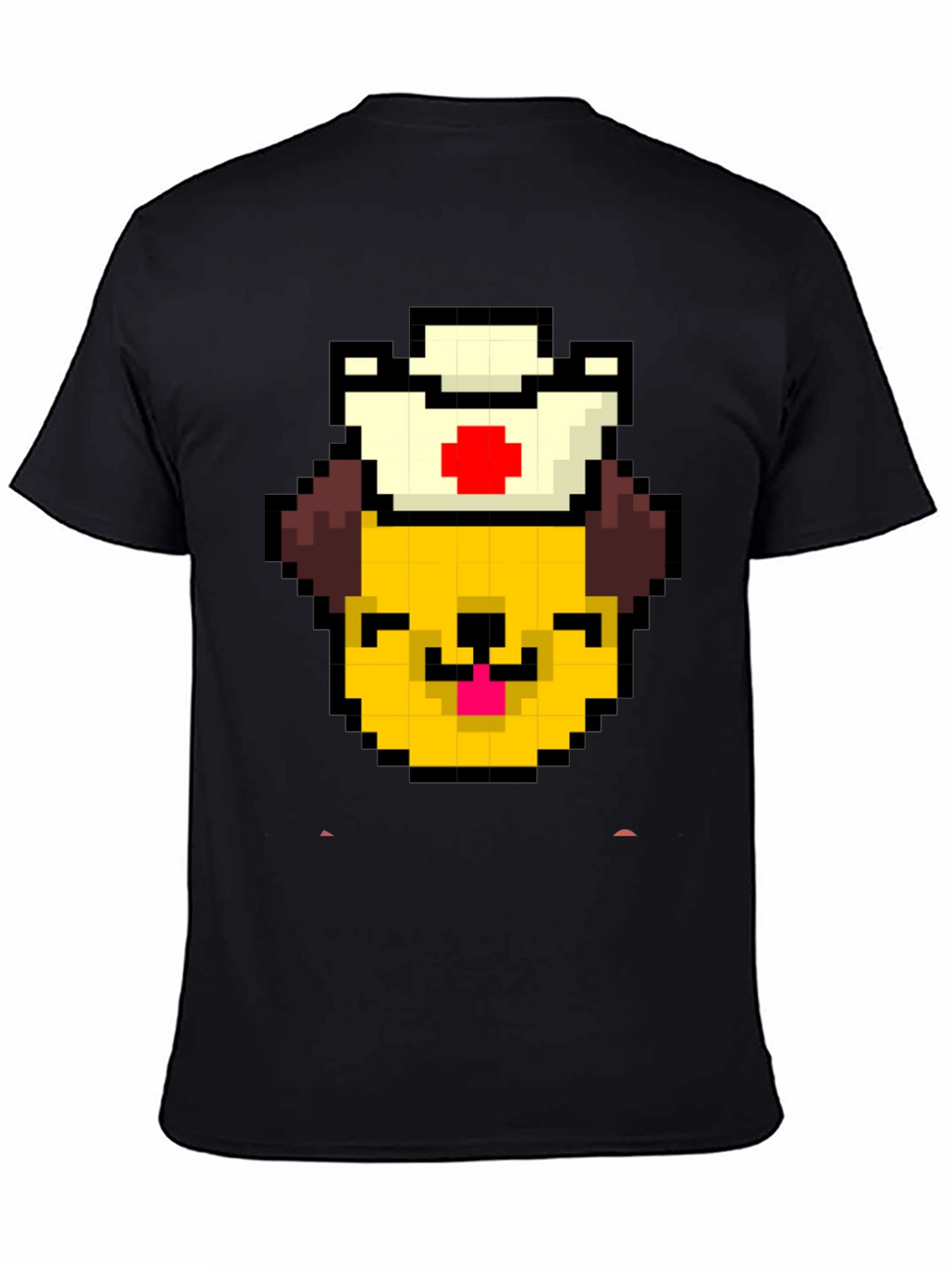 Pixel Dog Nurse Black T-Shirt
