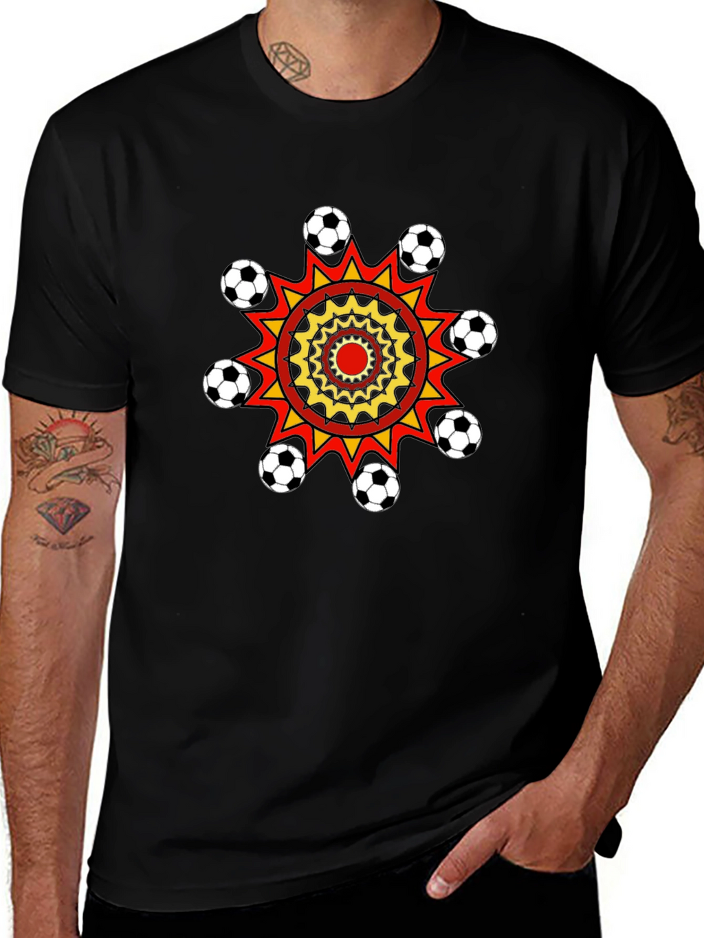 Soccer Ball Burst Graphic T-Shirt