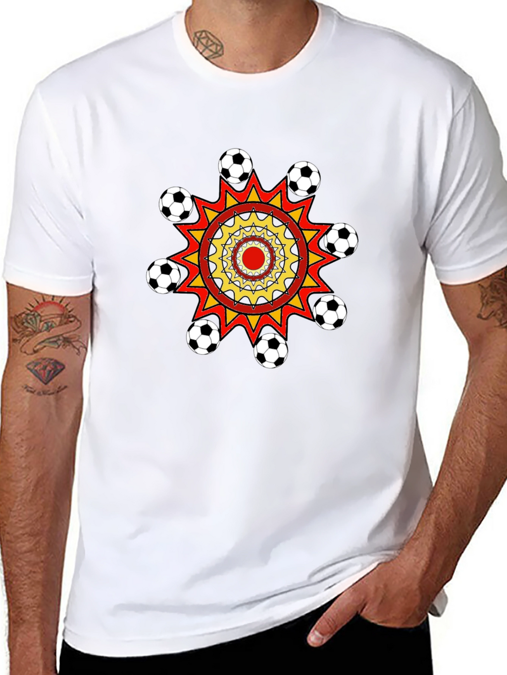 Soccer Ball Burst Graphic T-Shirt