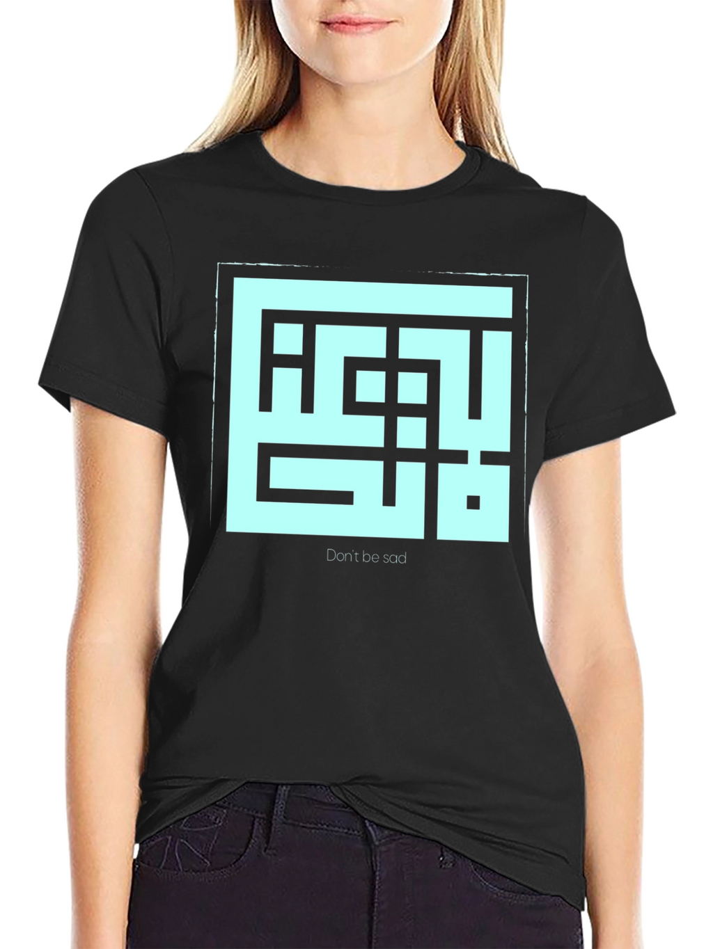 Geometric Dont Be Sad Graphic Tee