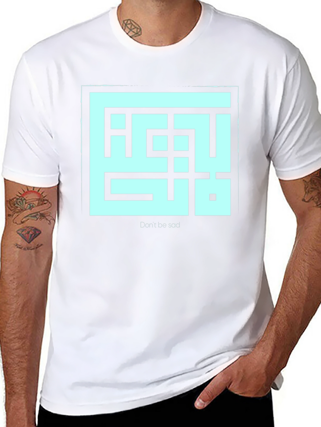 Geometric Dont Be Sad Graphic Tee
