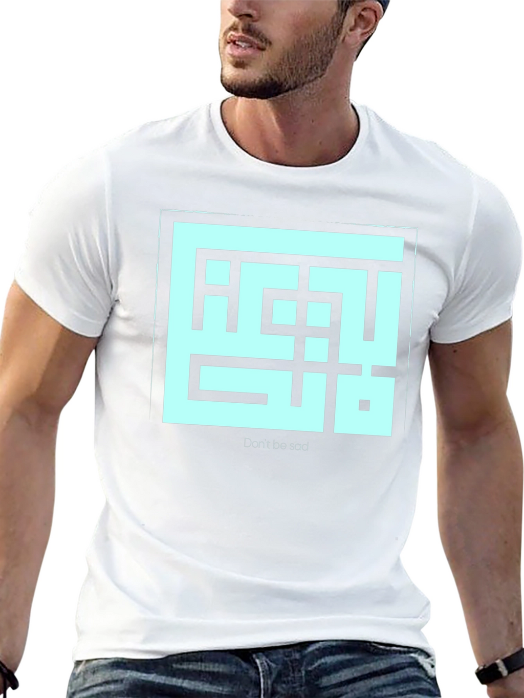 Geometric Dont Be Sad Graphic Tee