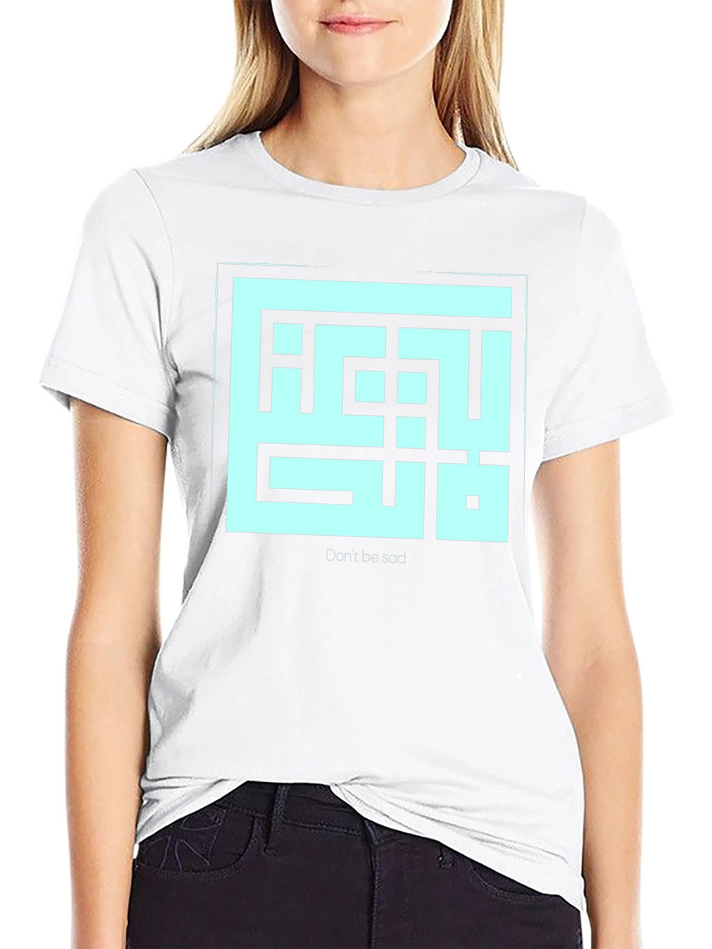Geometric Dont Be Sad Graphic Tee