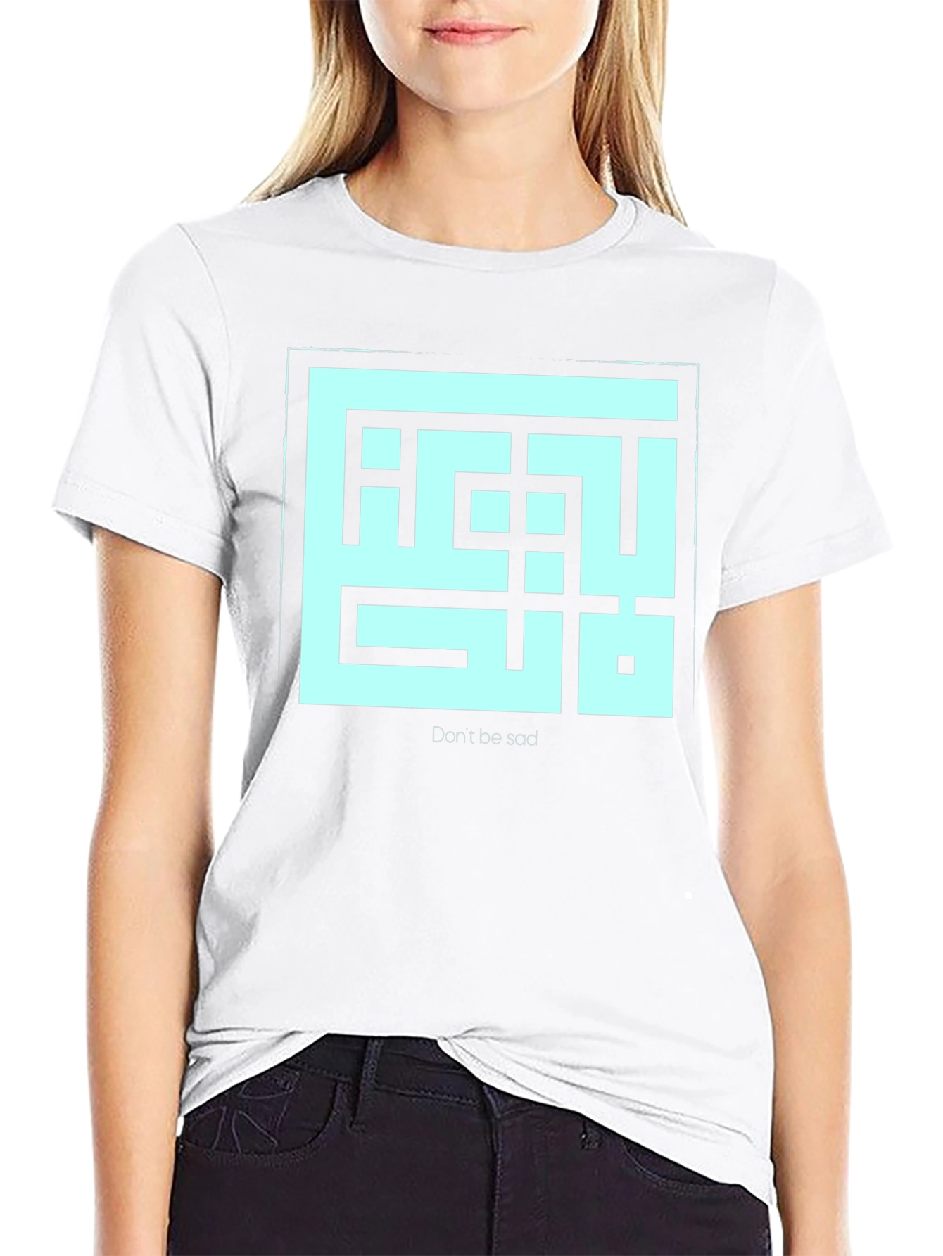 Geometric Dont Be Sad Graphic Tee